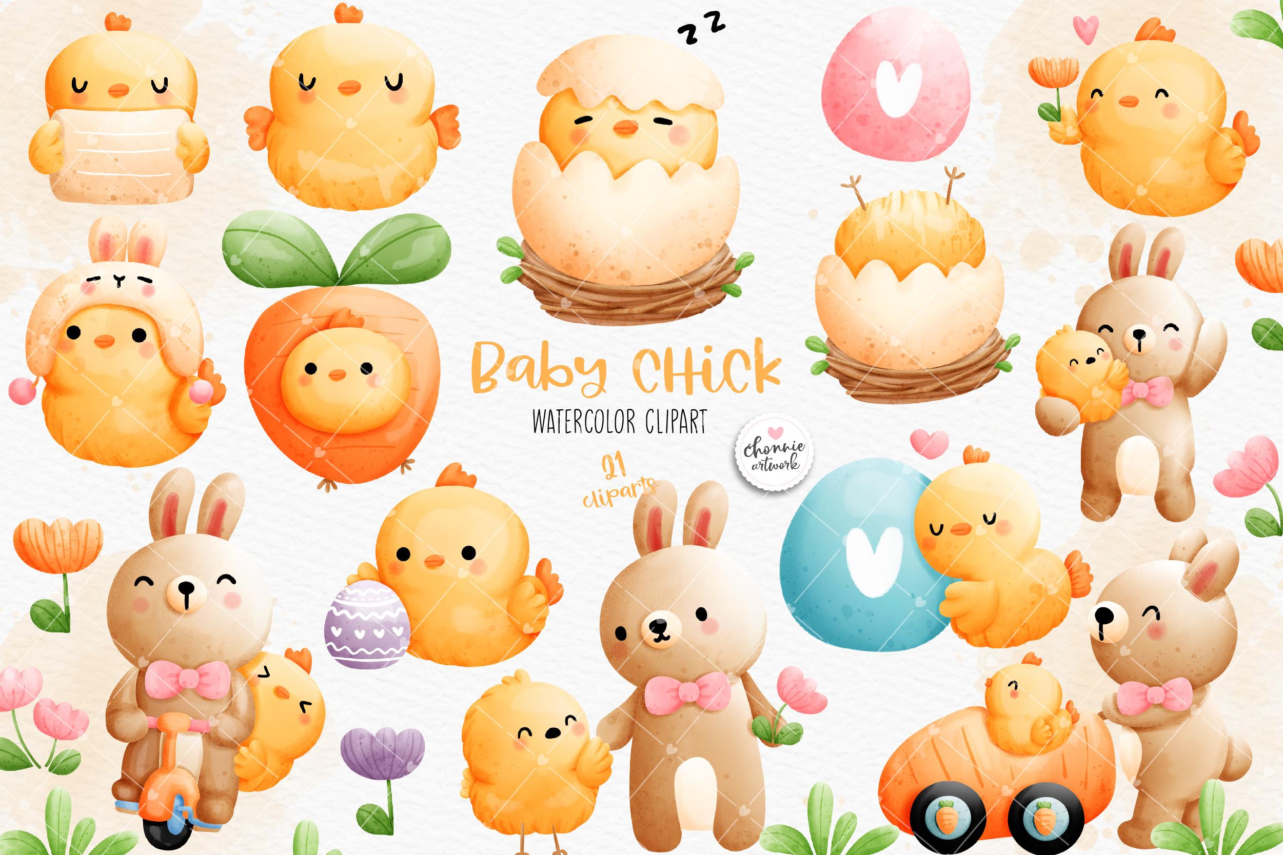 Baby Chicken Clipart, Easter Chicken
