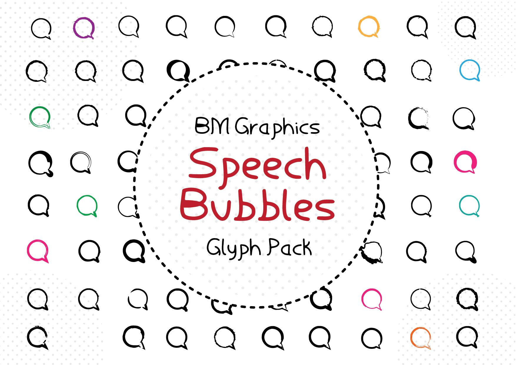 BM Graphics - Speech Bubbles Font