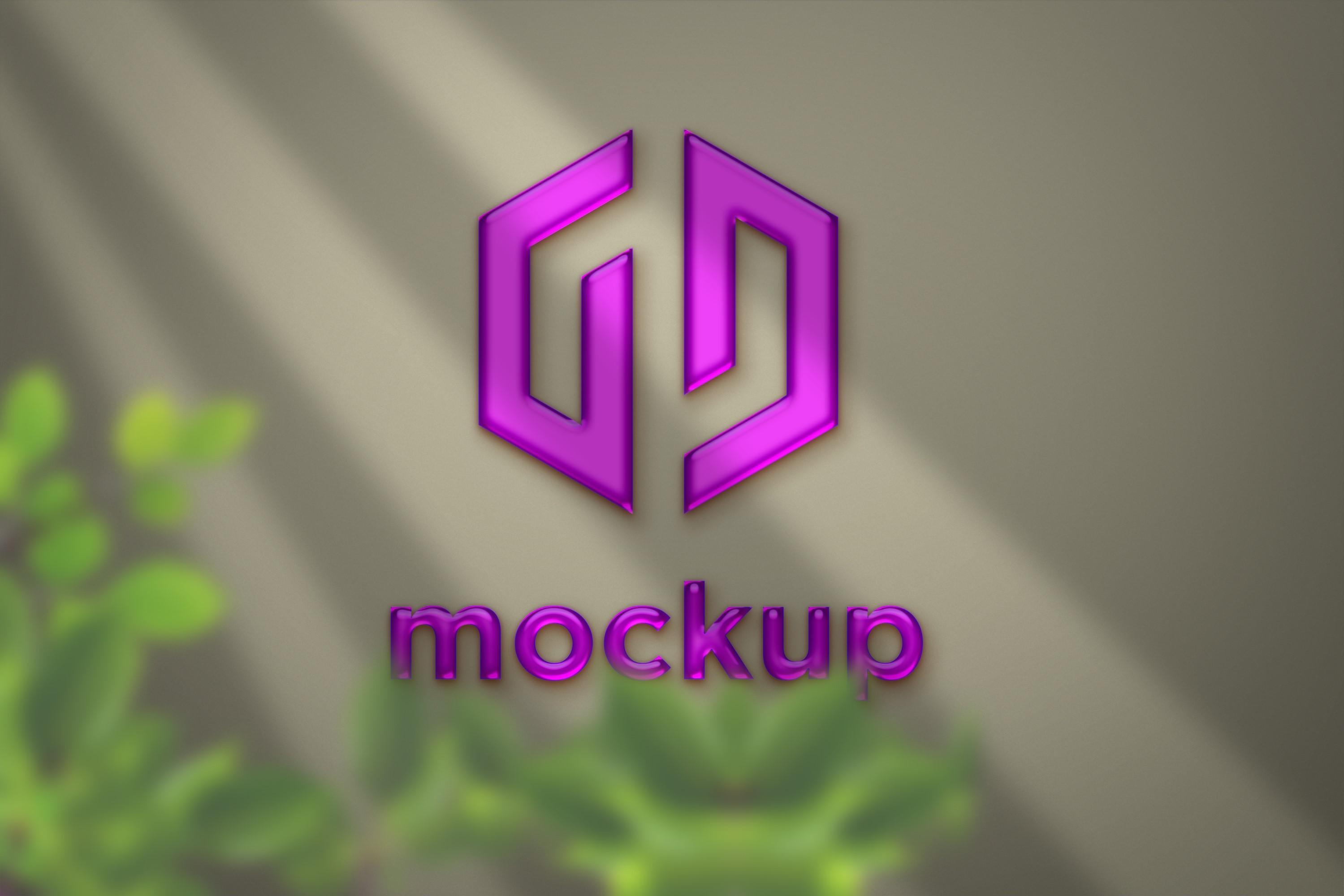 Liquid Logo Mockup with Realistic Window