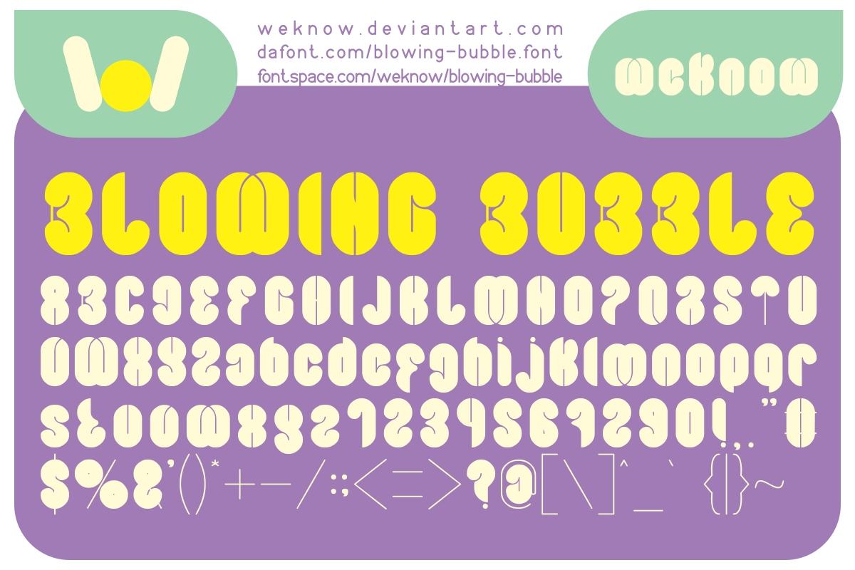 Blowing Bubble Font