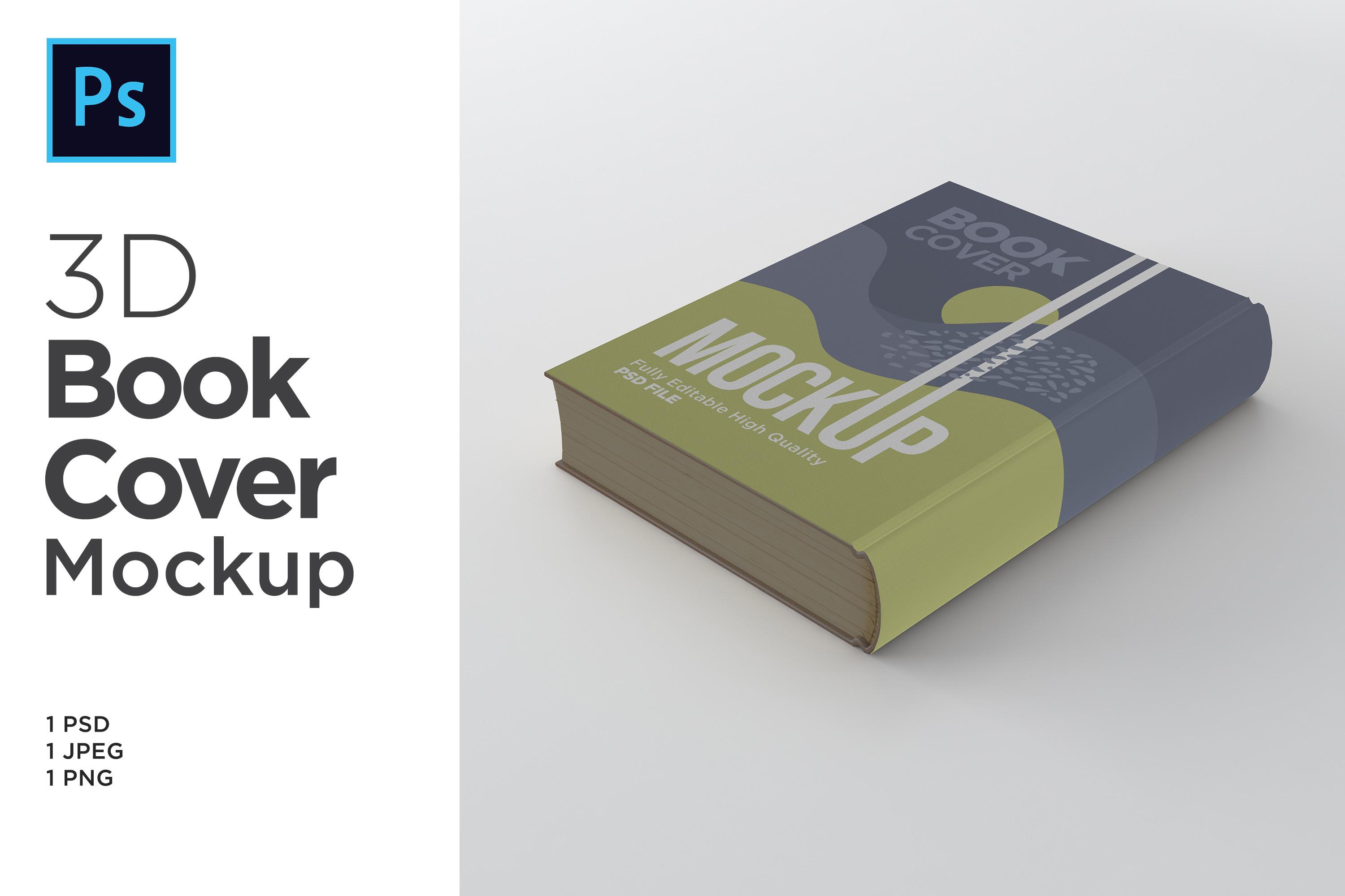 Book Cover Mockup 3d Rendering