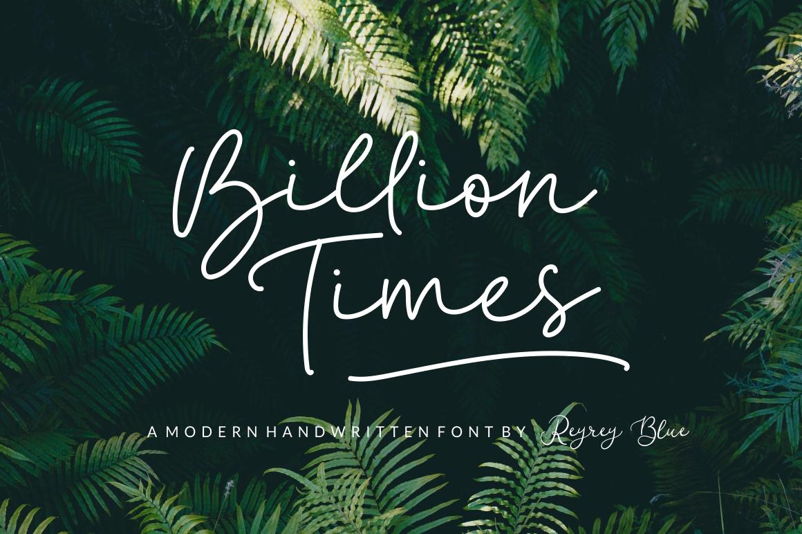 Billion Times Font