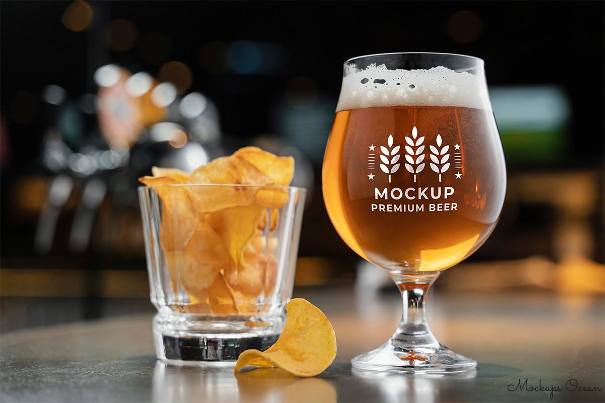 Beer Glass Mockup
