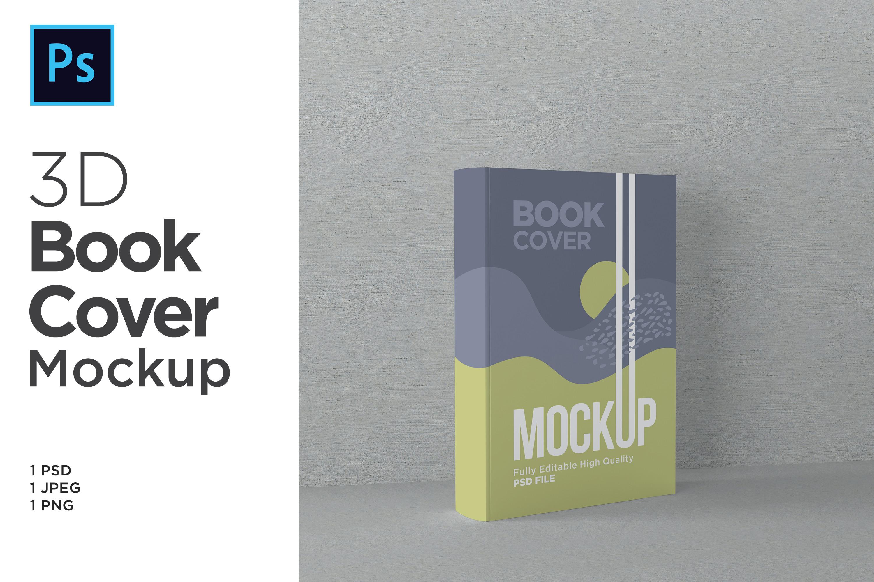 Book Cover Mockup 3d Rendering