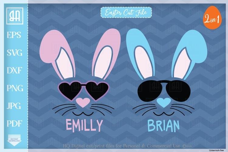 Bunny Face Bundle Svg, Cool Easter Bunny