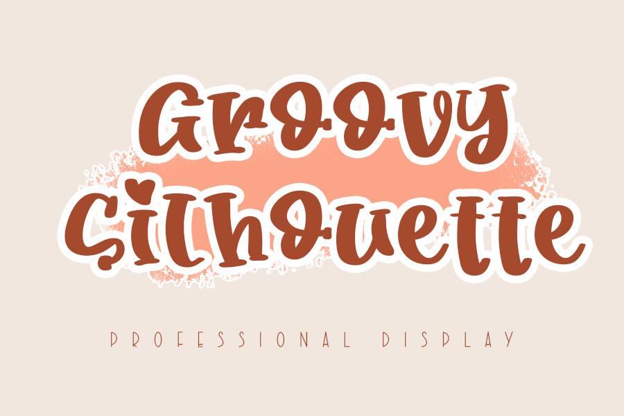 Groovy Silhouette Font