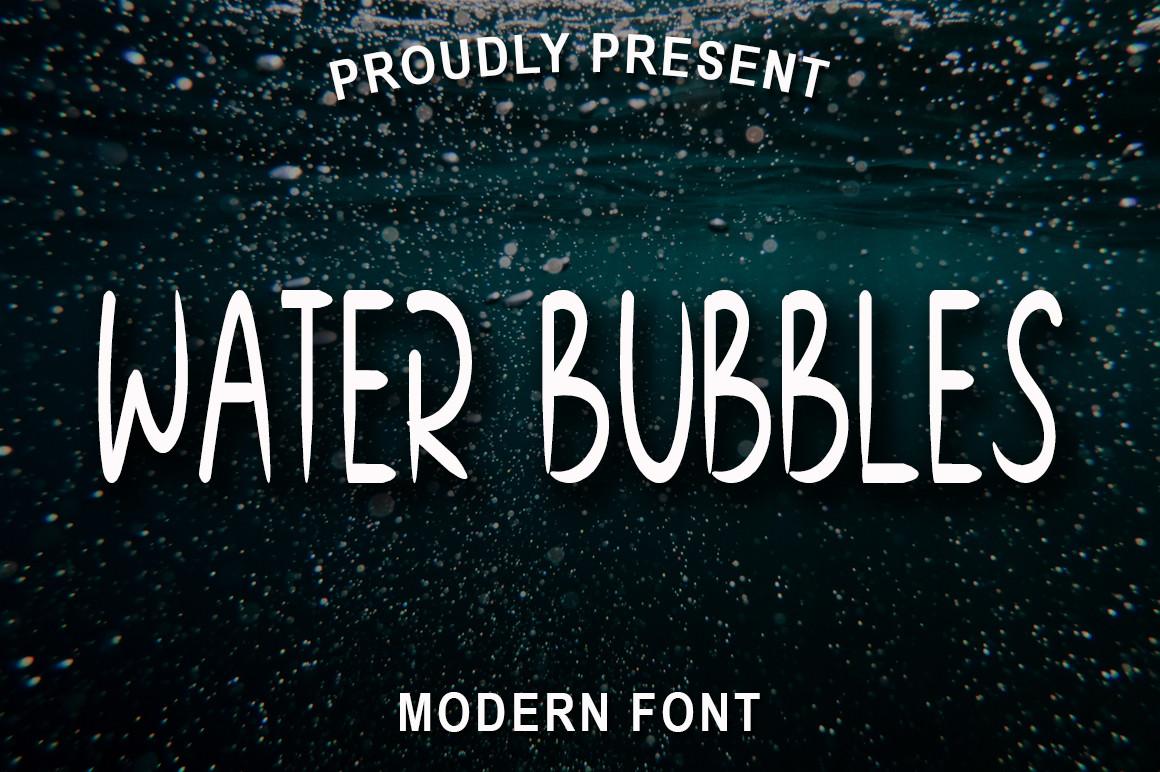 Water Bubbles Font