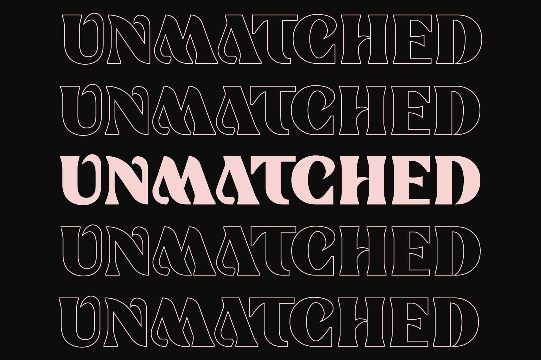 Unmatched Font