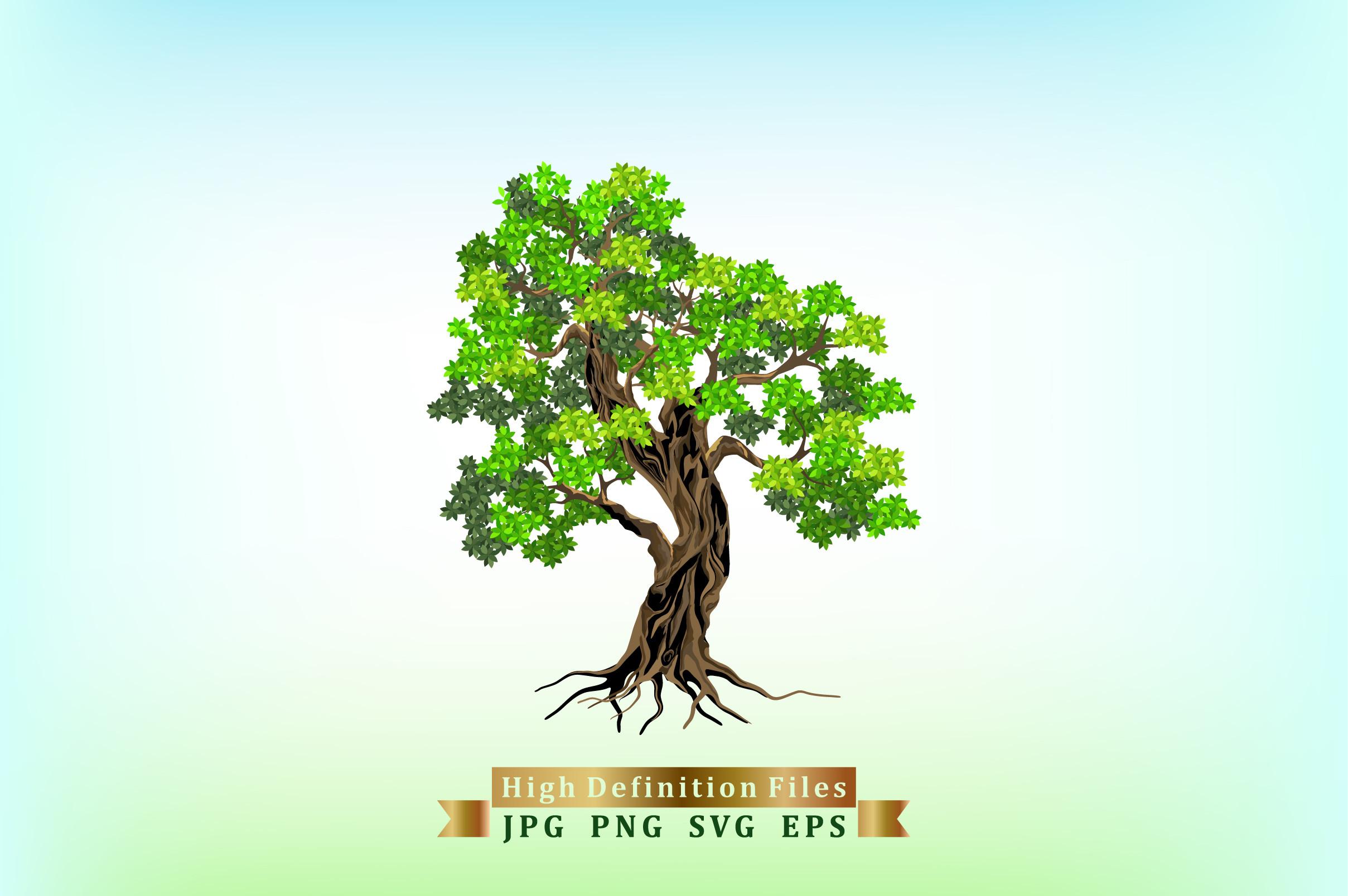 Oak Tree Logo Vector Art