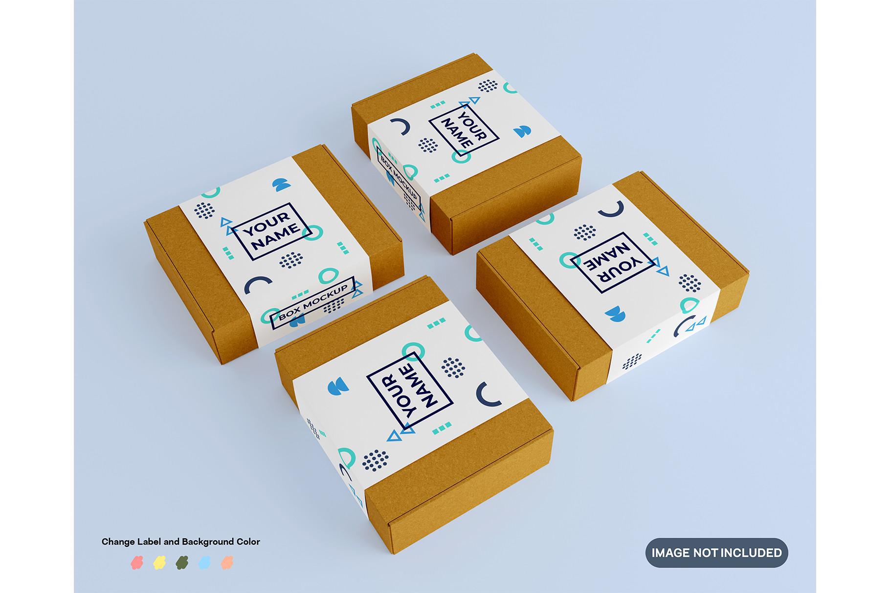 Cardboard Mockup with Label