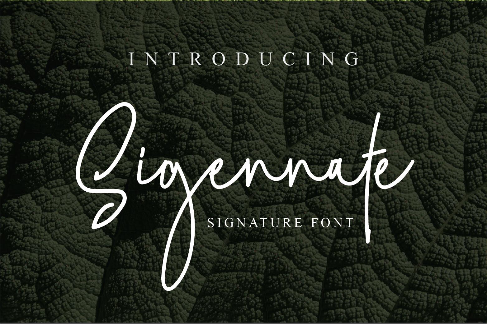 Sigennate Font