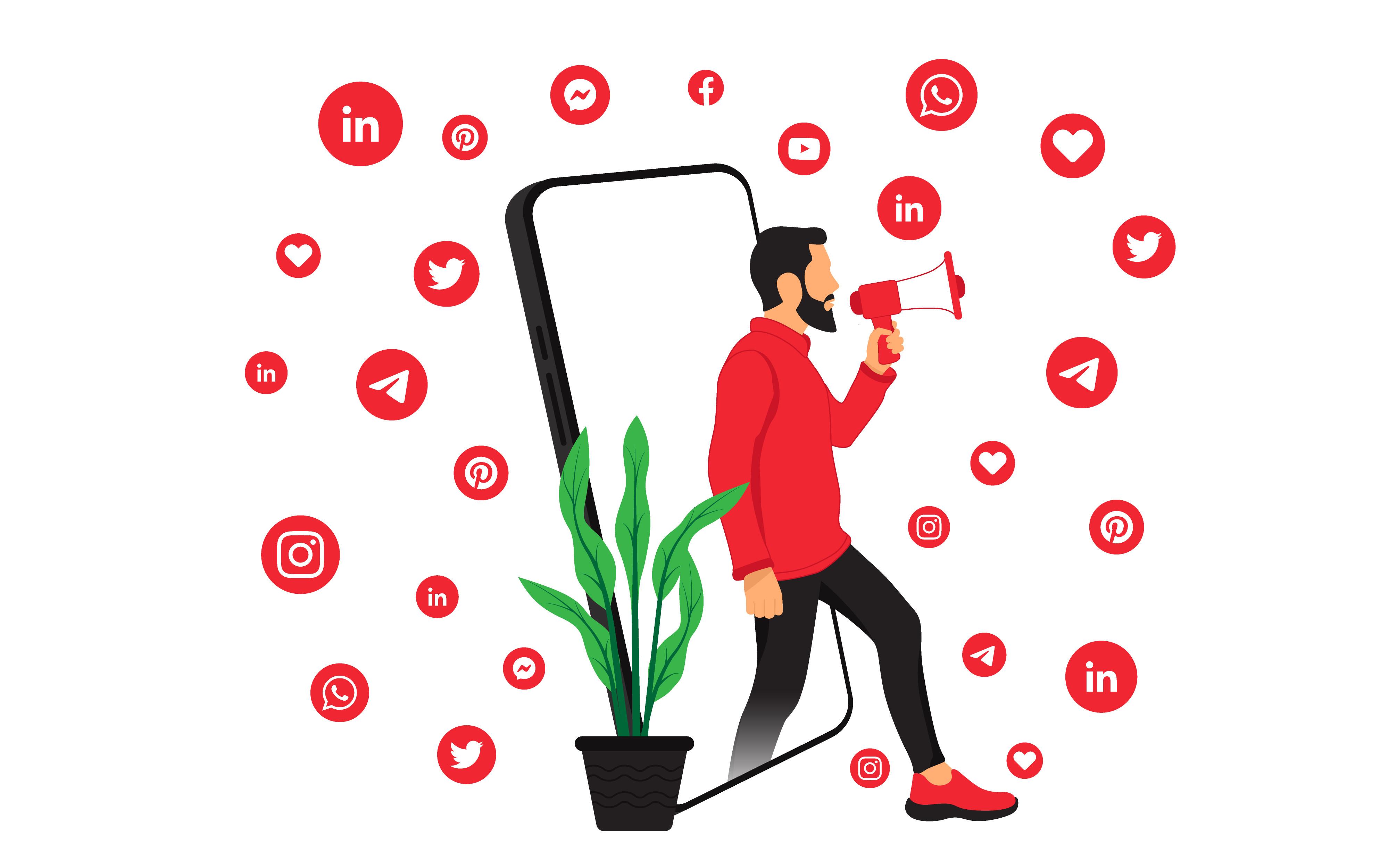 Online Digital Marketing Illustration