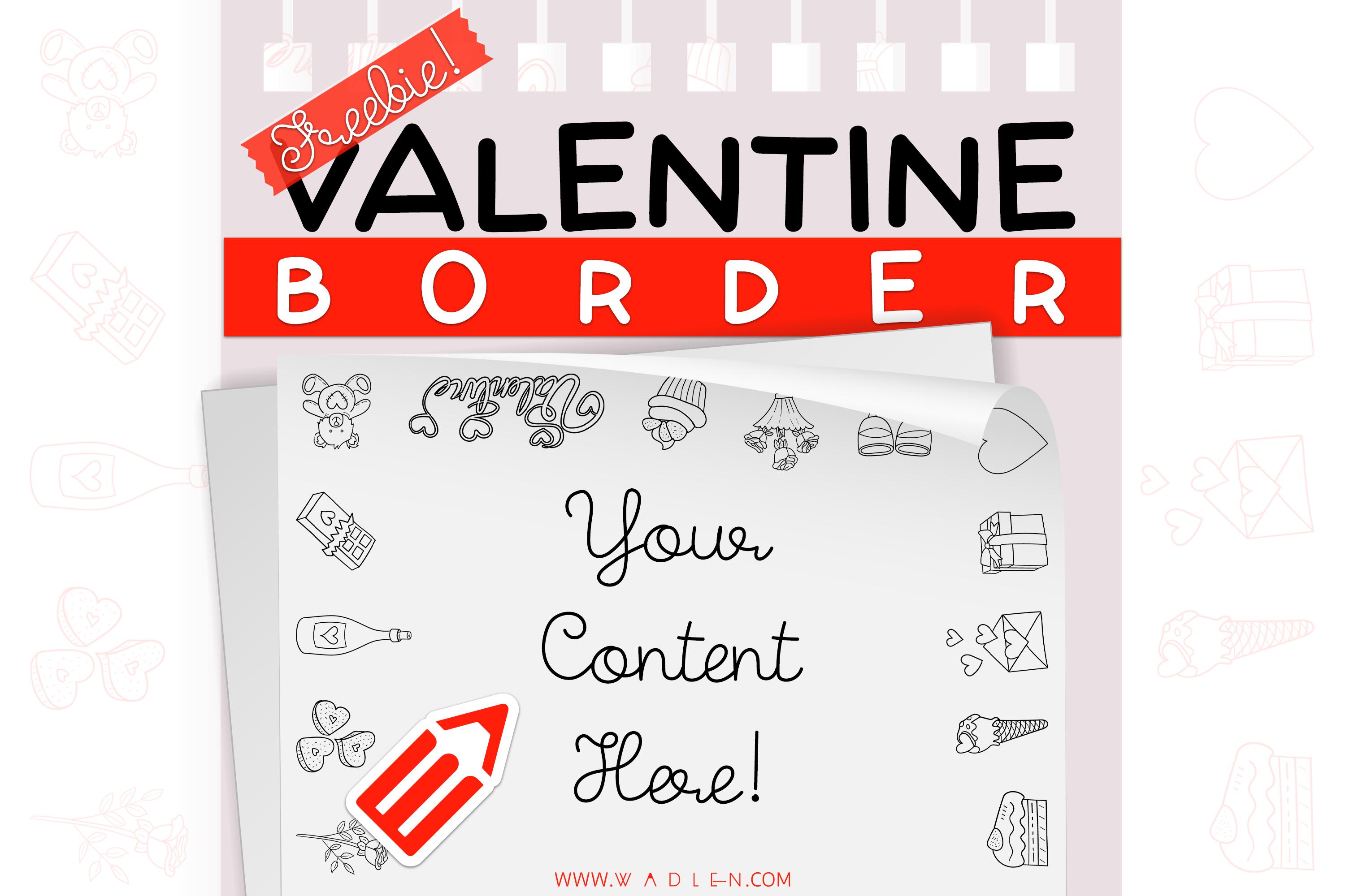 Valentine Border Template
