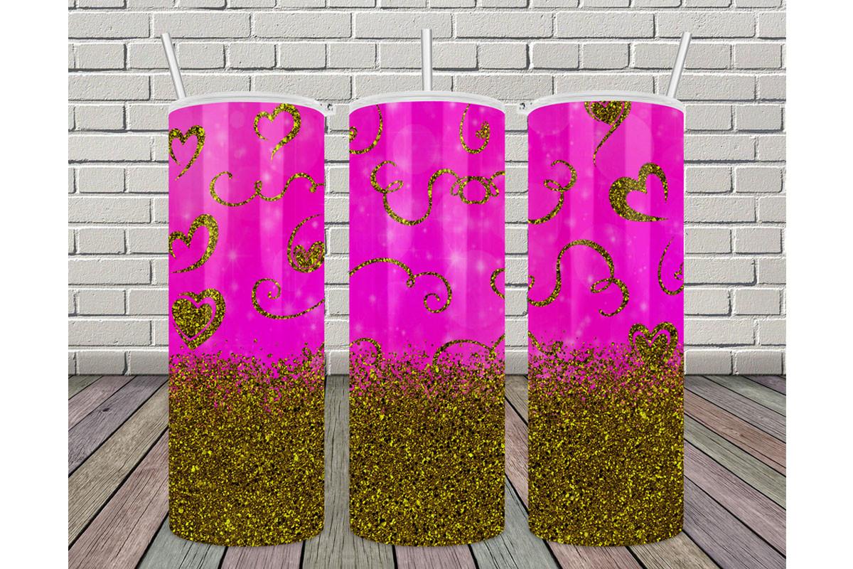 Heart  Golden Color Glitter 20OZ