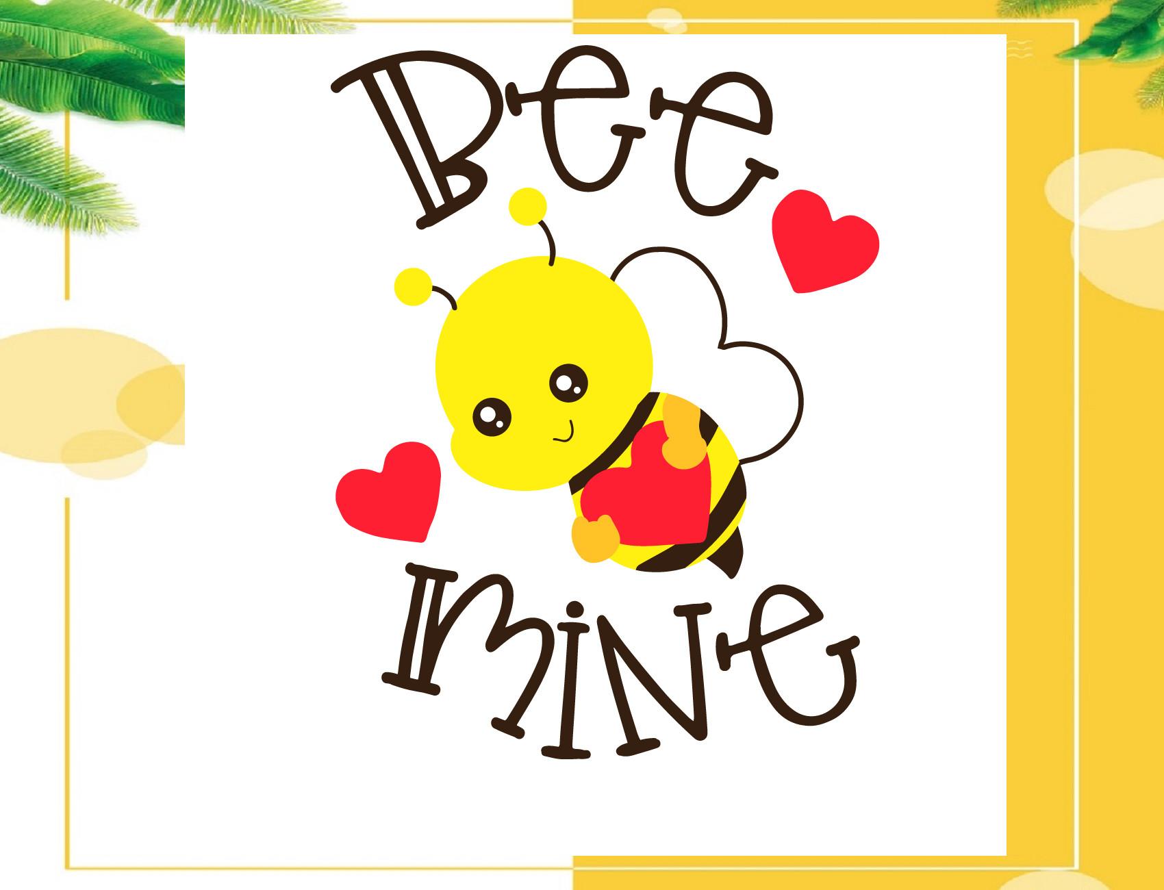 Bee Mine Svg, Valentine Svg