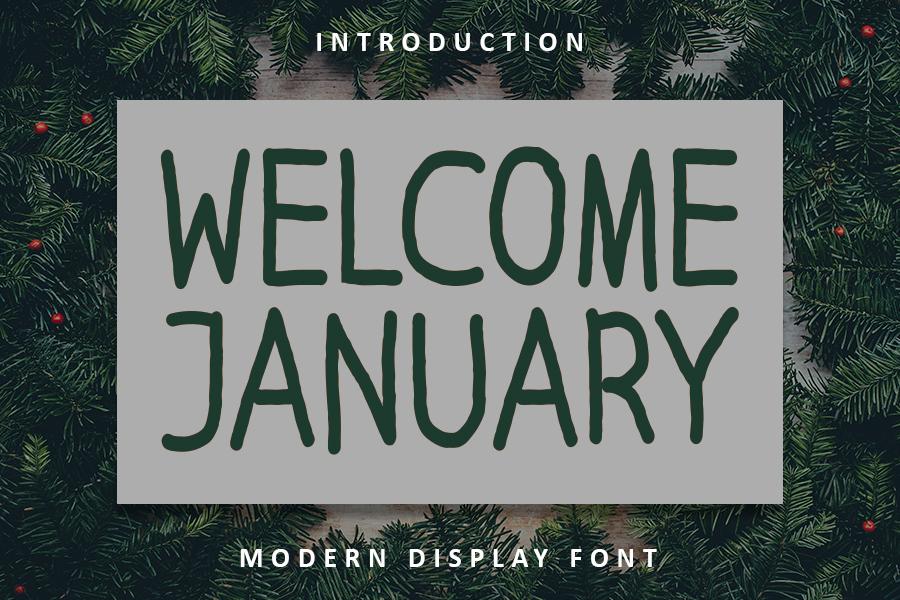 Welcome January Font