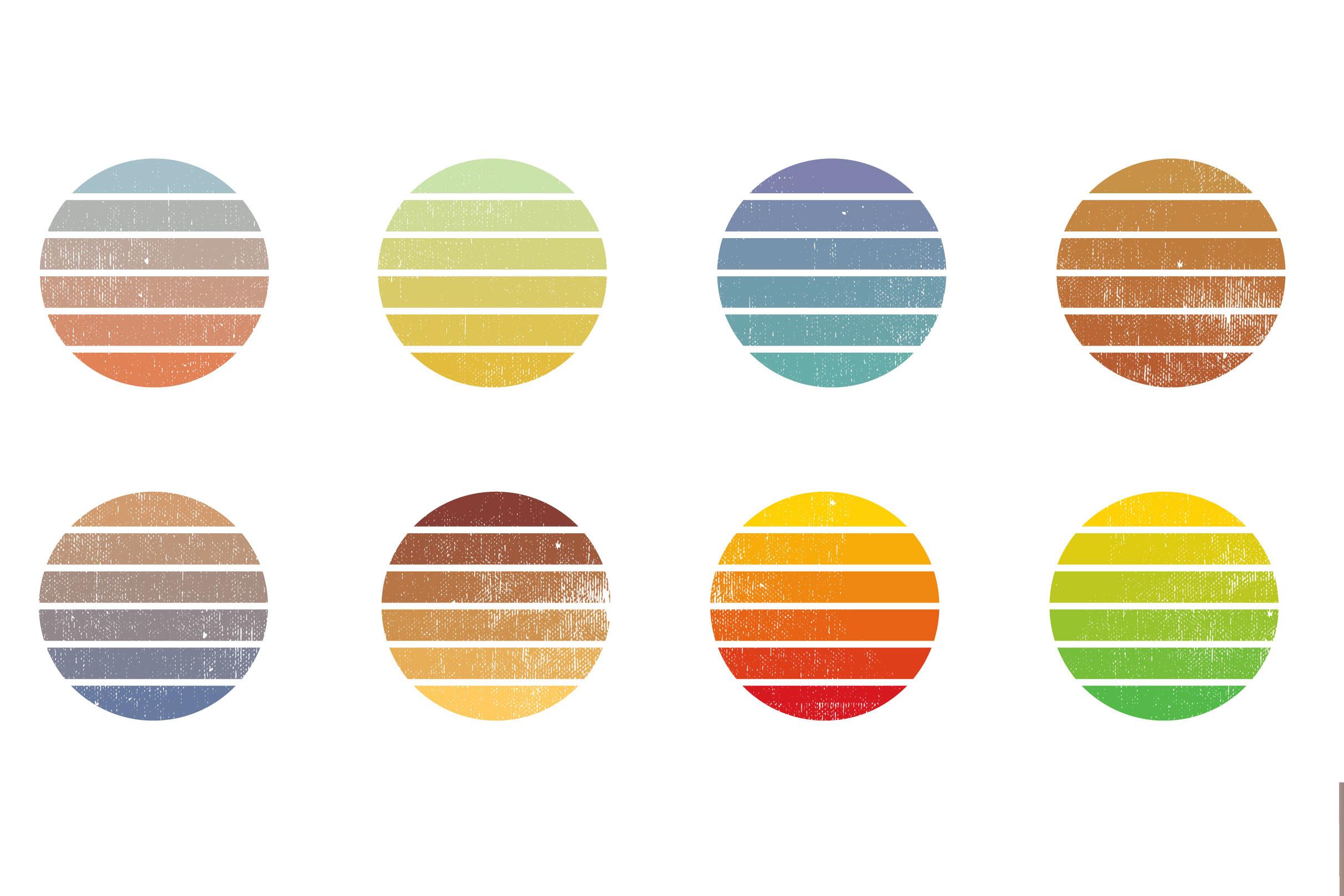 Vecteezy_colorful-circle-retro-vintage-s