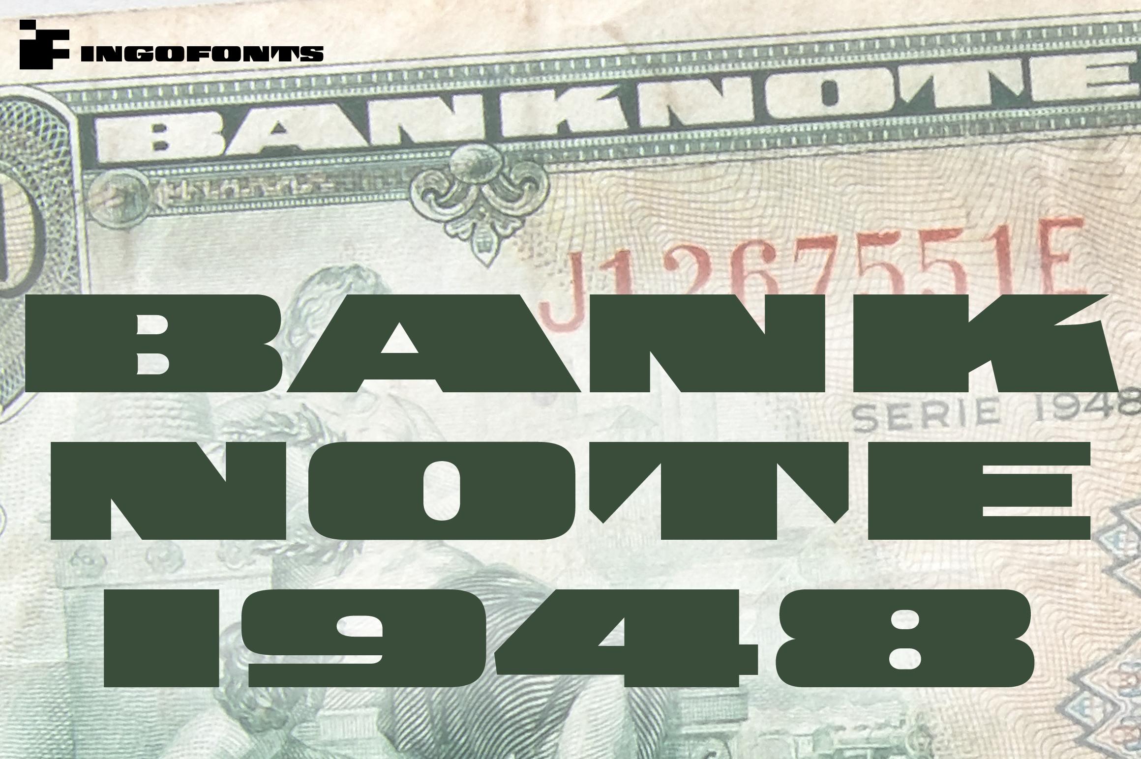 Banknote 1948 Font