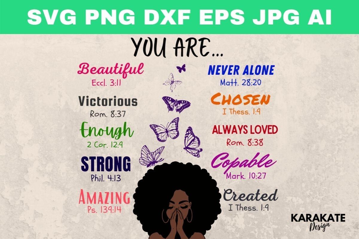 God Says You Are, Black Women SVG File