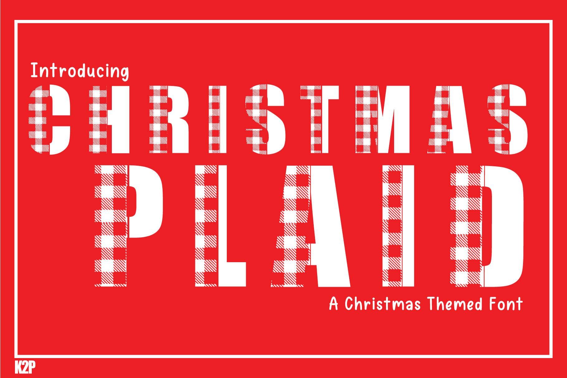 Christmas Plaid Font