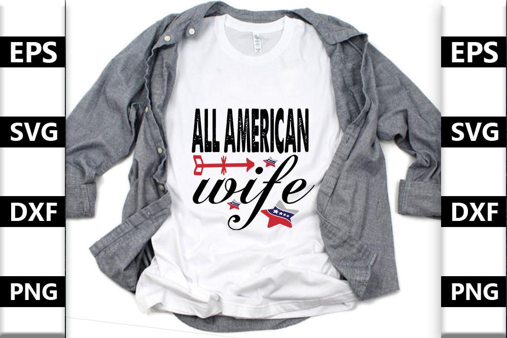 4th July Svg Design,all American Wife