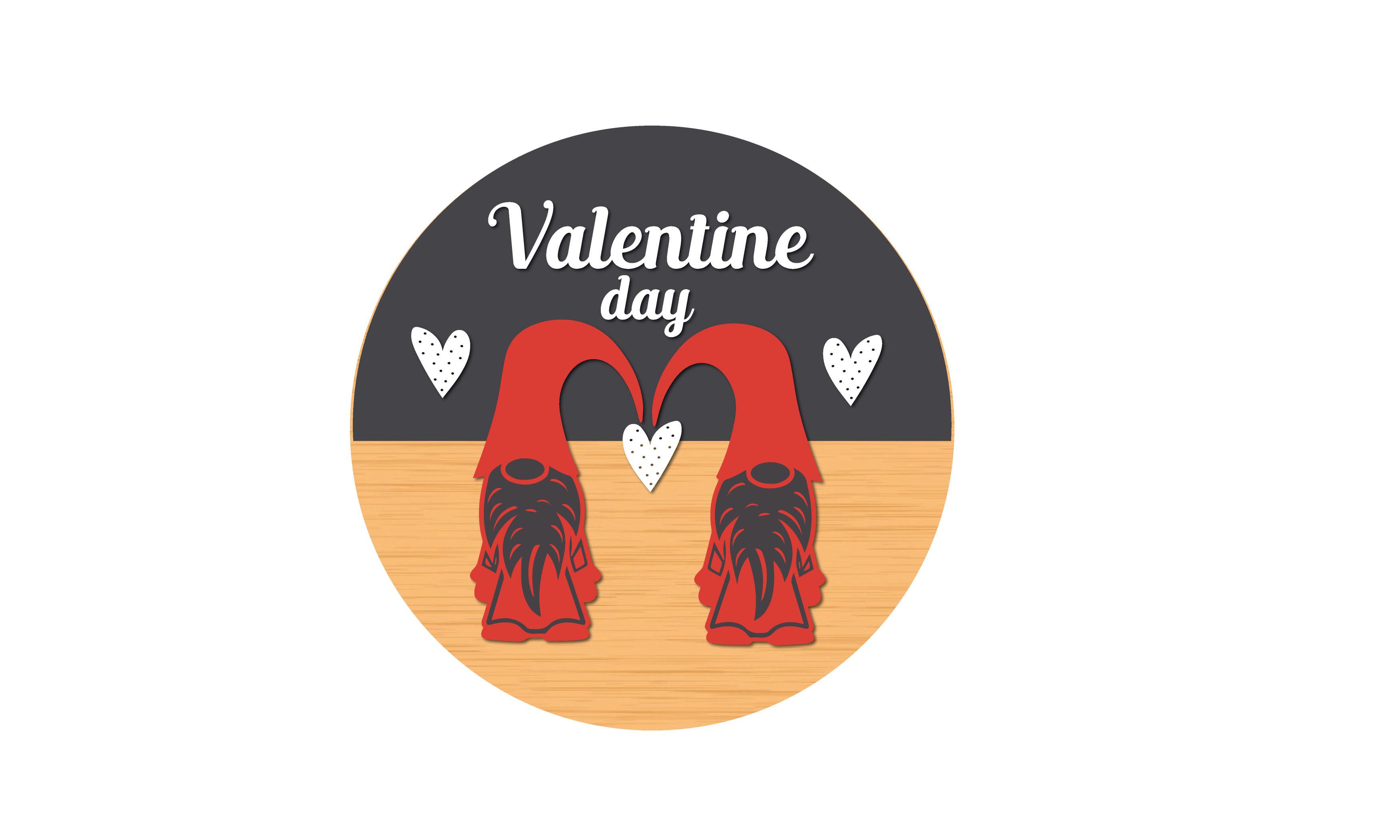 Gnome Valentine Papercut Svg