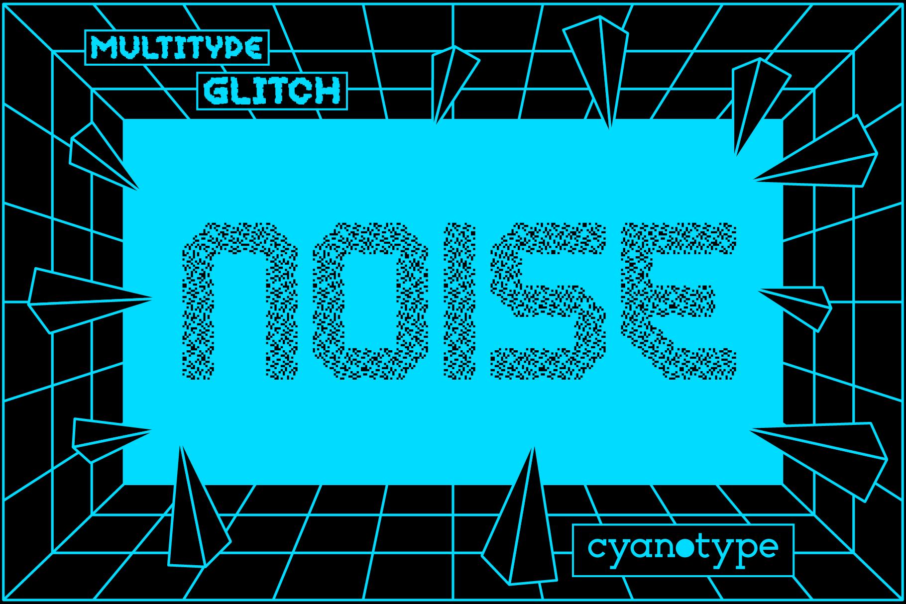 MultiType Glitch Noise Font