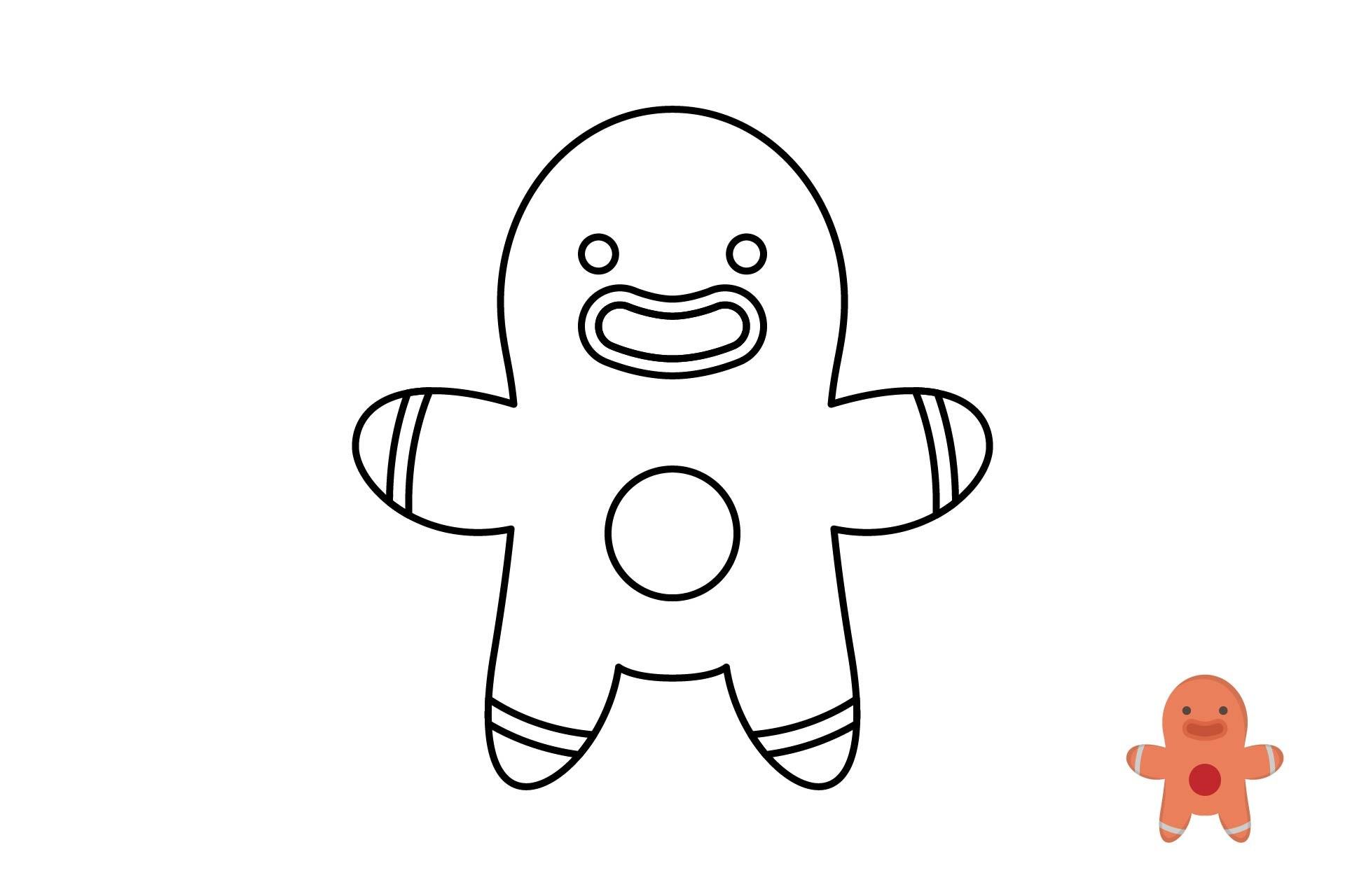 Coloring Ginger Bread for Kids