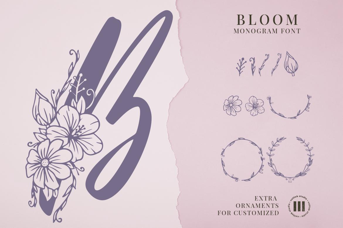 Bloom Monogram Font