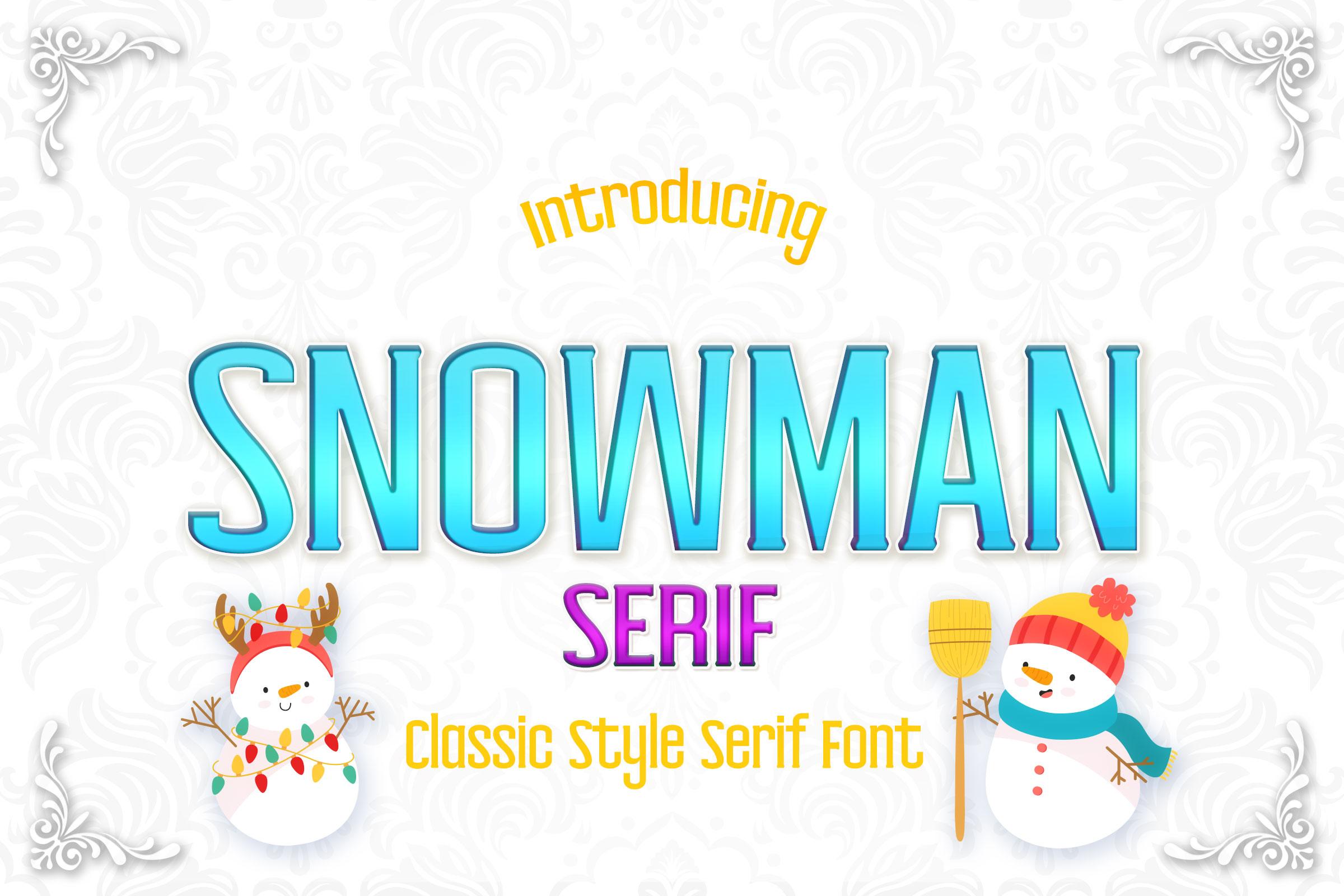 Christmas Snowman Font