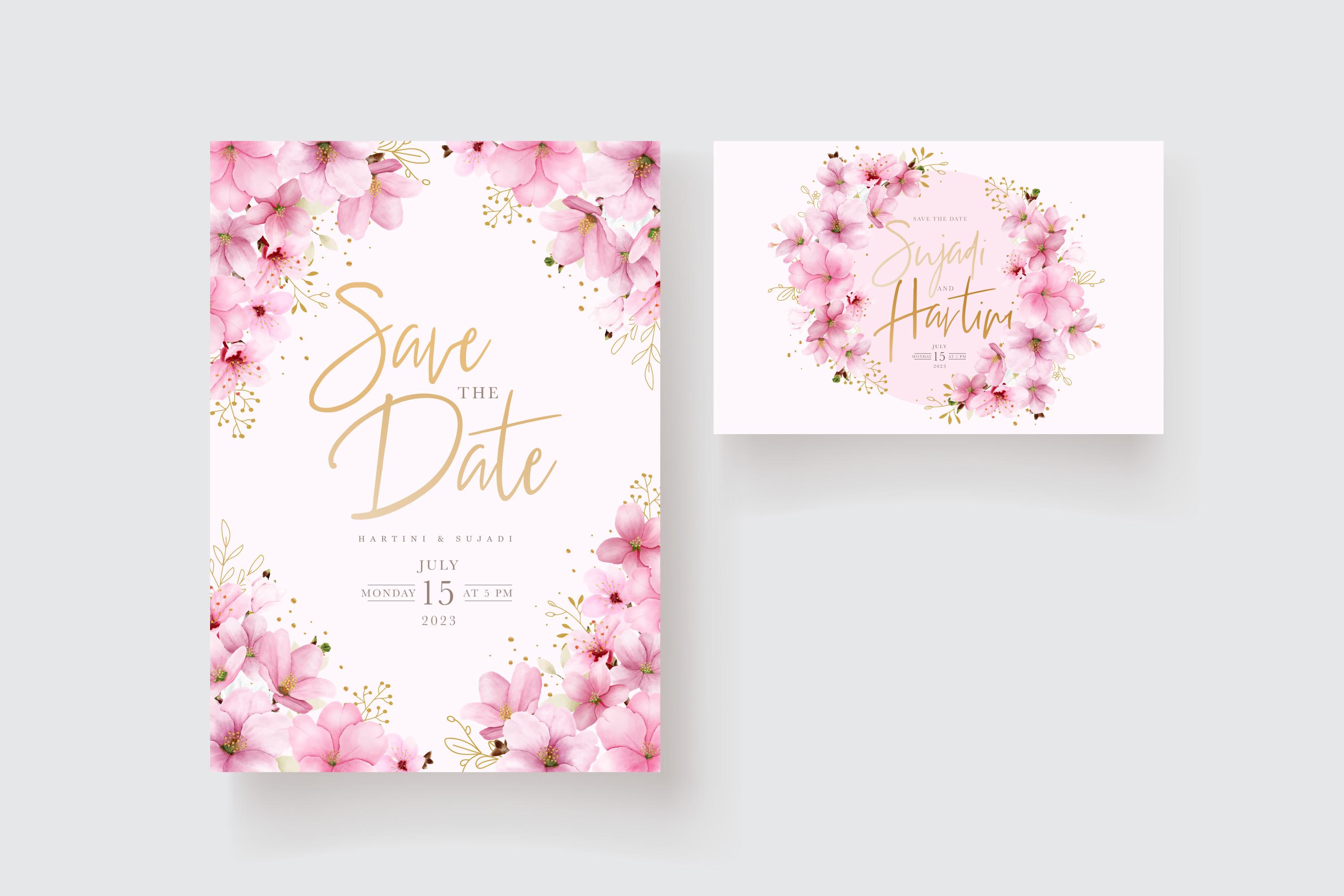 Cherry Blossom Wedding Card Set