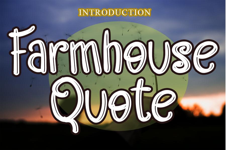 Farmhouse Quote Font