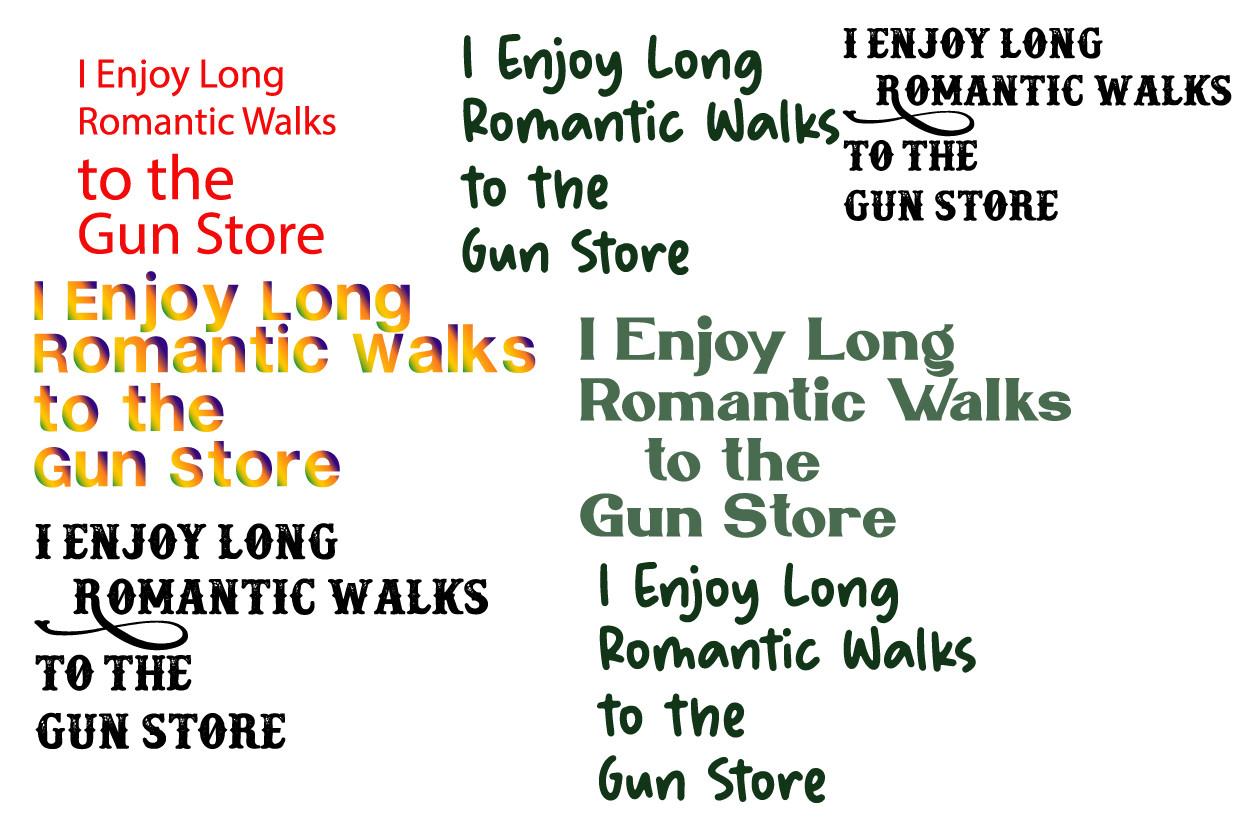 I Enjoy Long Romantic Walks  to the Gun Store