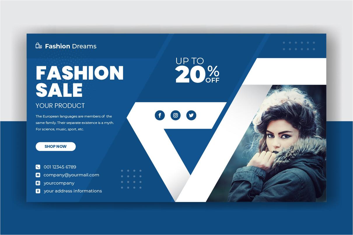 Fashion Sale Web Banner Design Template