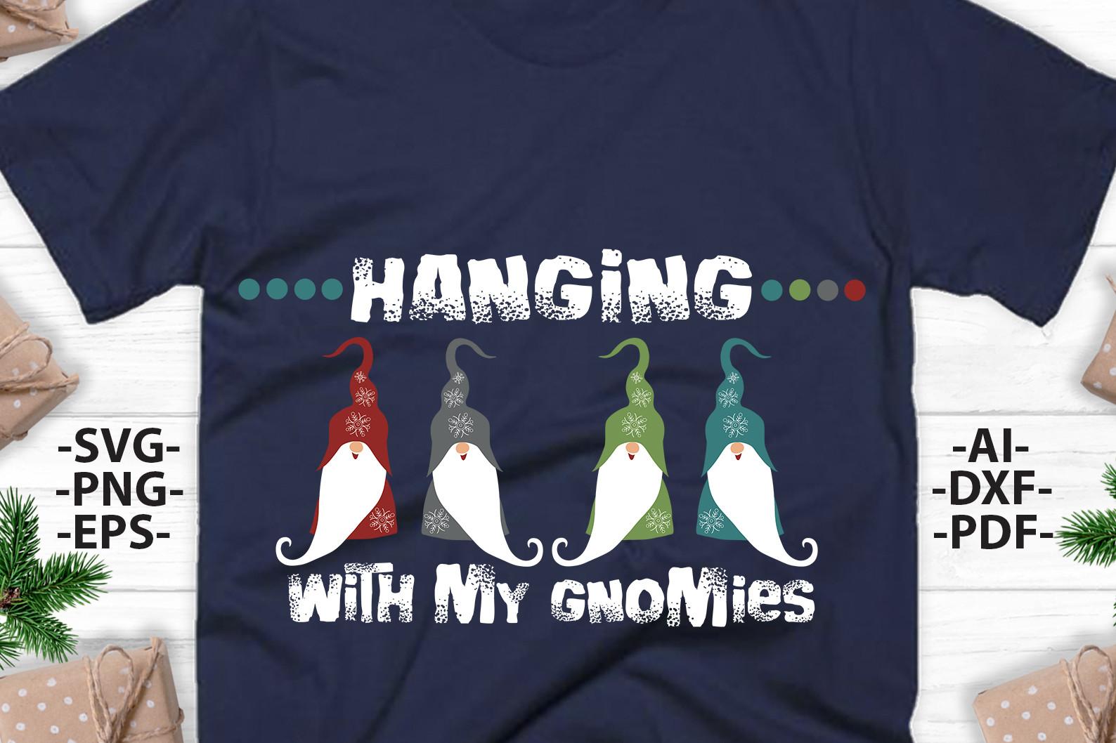 Hanging with My Gnomes Svg,Christmas Svg