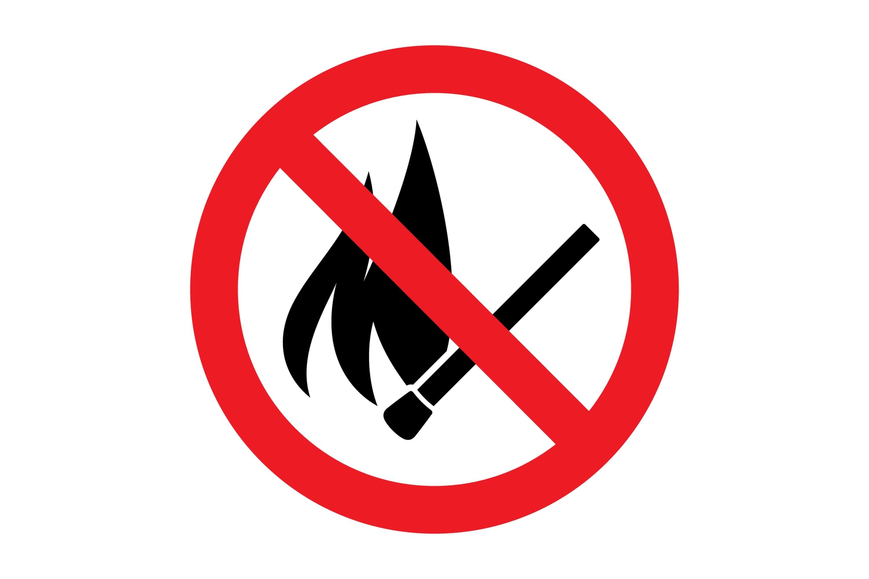 No Fire Vector Sign