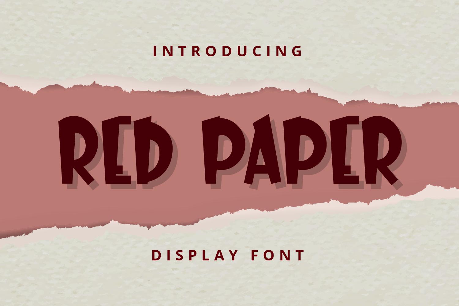Red Paper Font