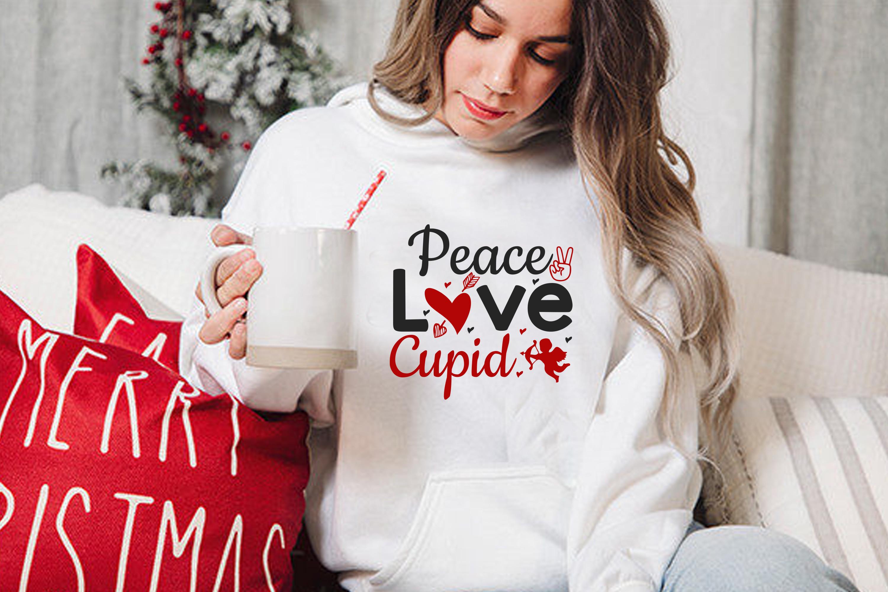 Peace Love Cupid SVG T Shirt Design
