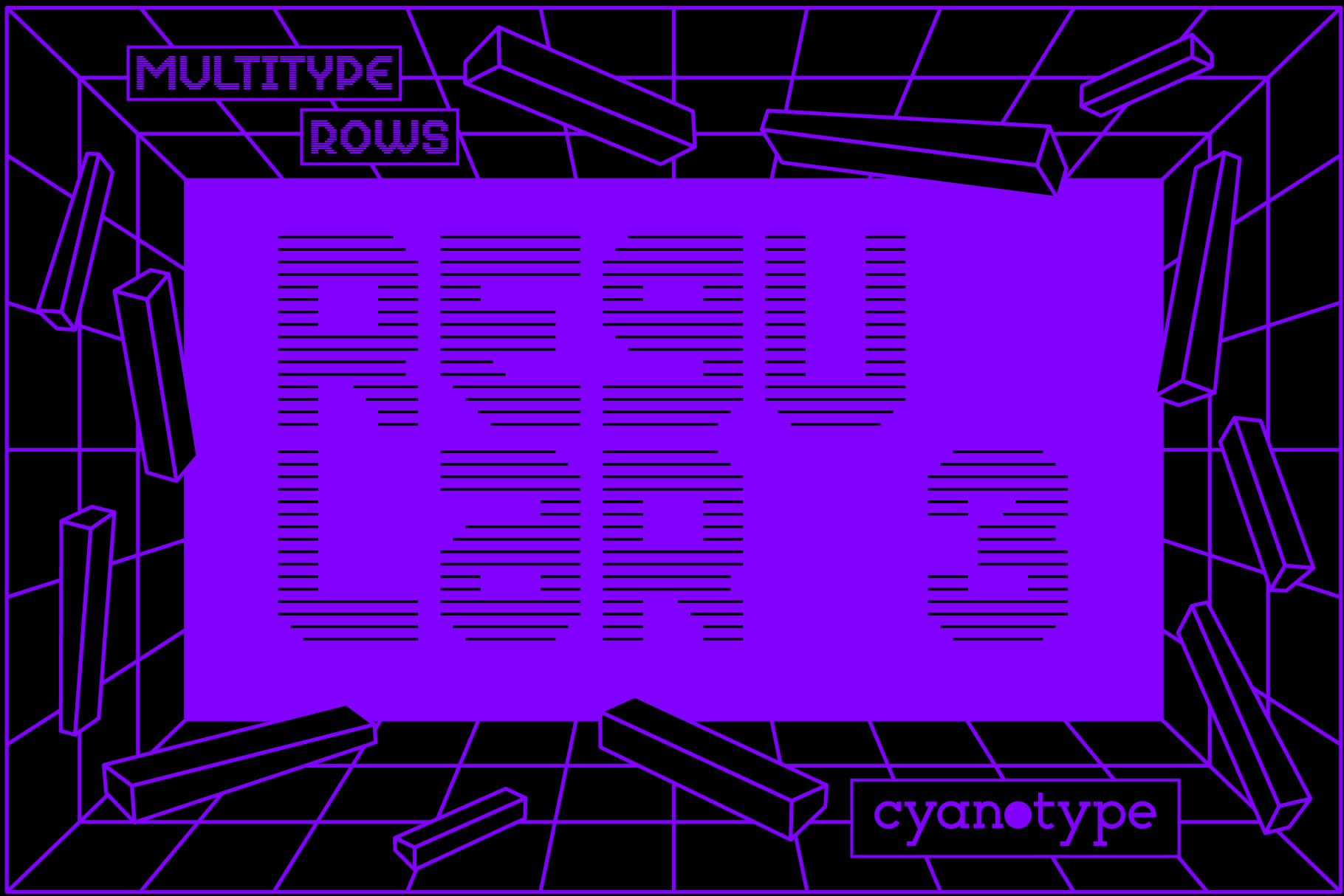 MultiType Rows Regular 3 Font