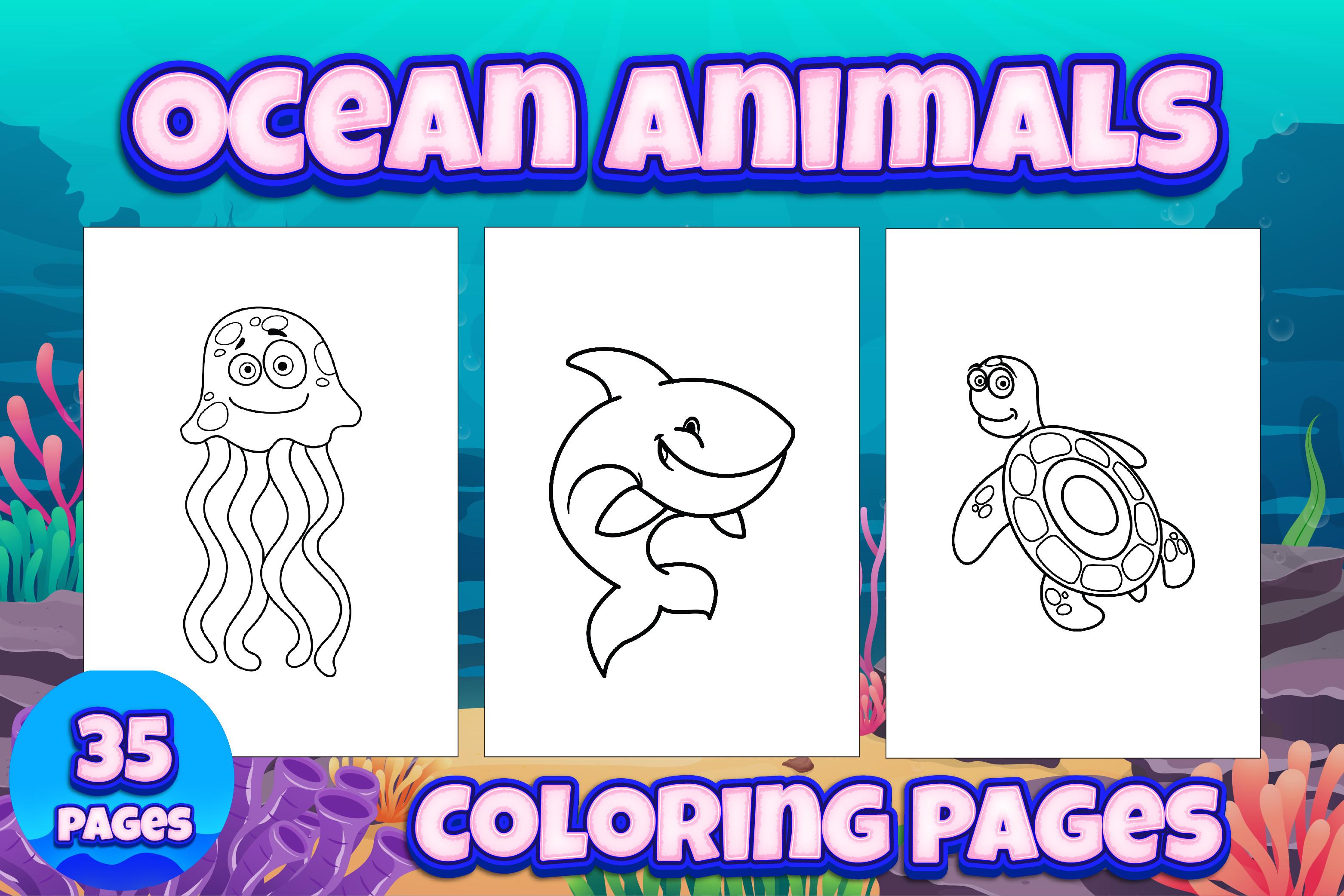Ocean Animals Coloring Pages for Kids
