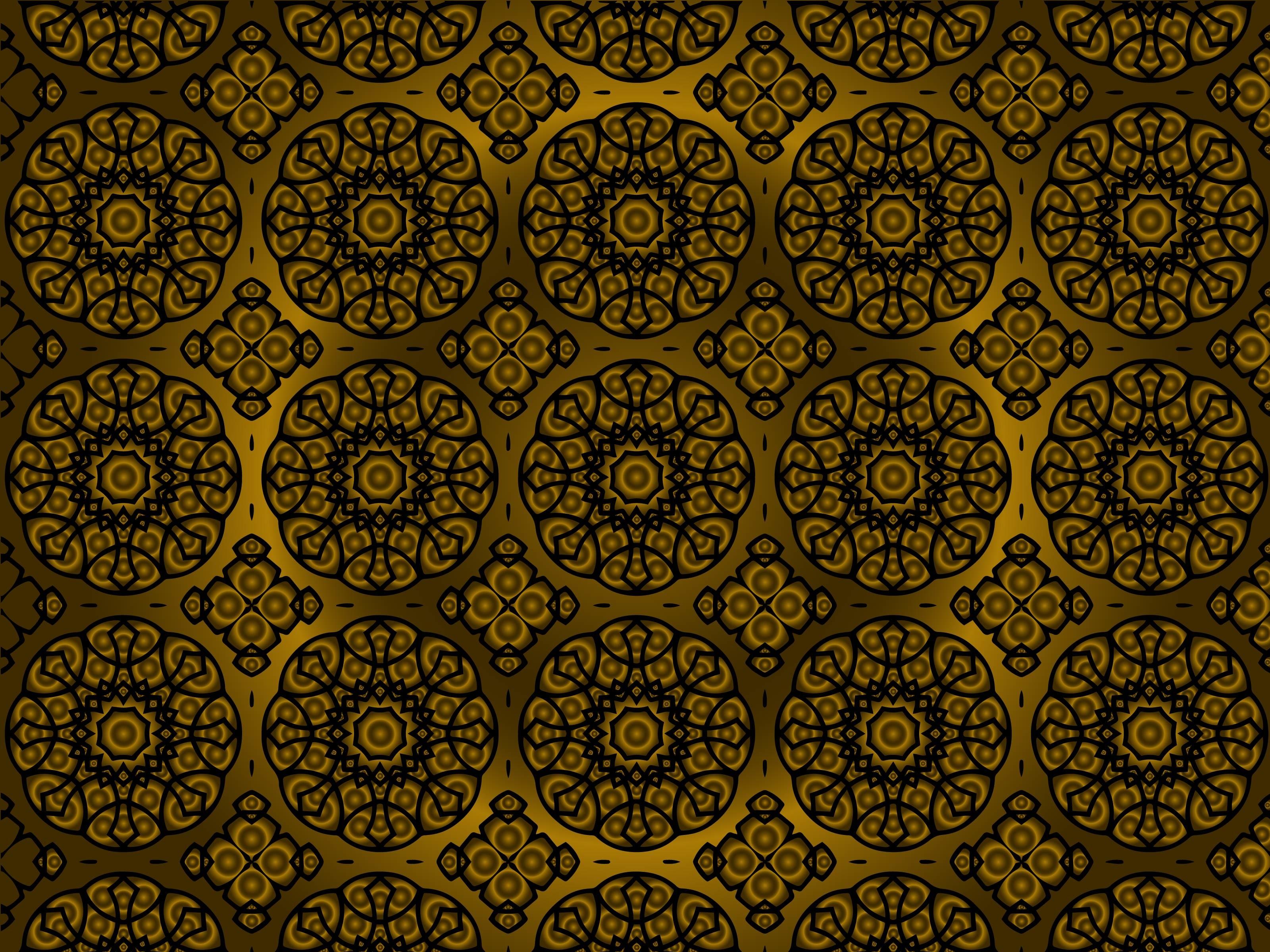 Pattern Gold Abstract Flower