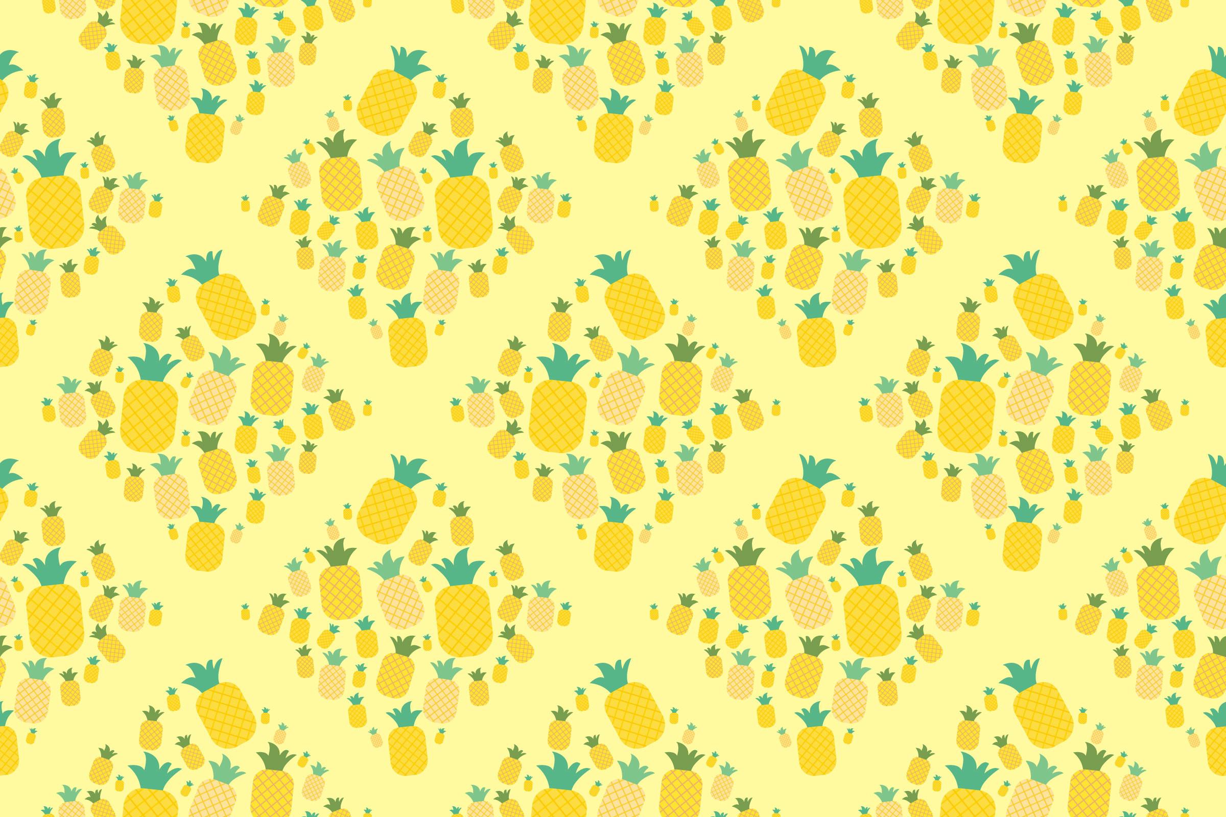 Cute Pineapple in Square Shape