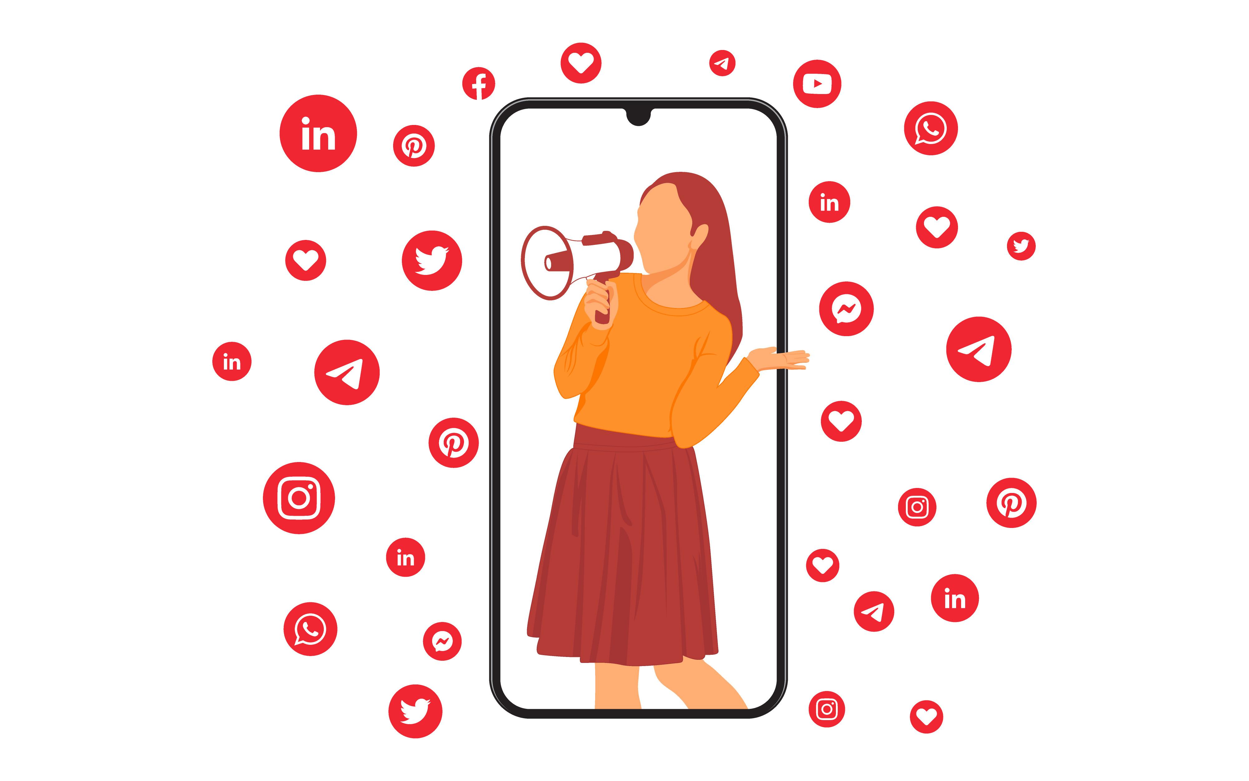 Online Digital Marketing Illustration