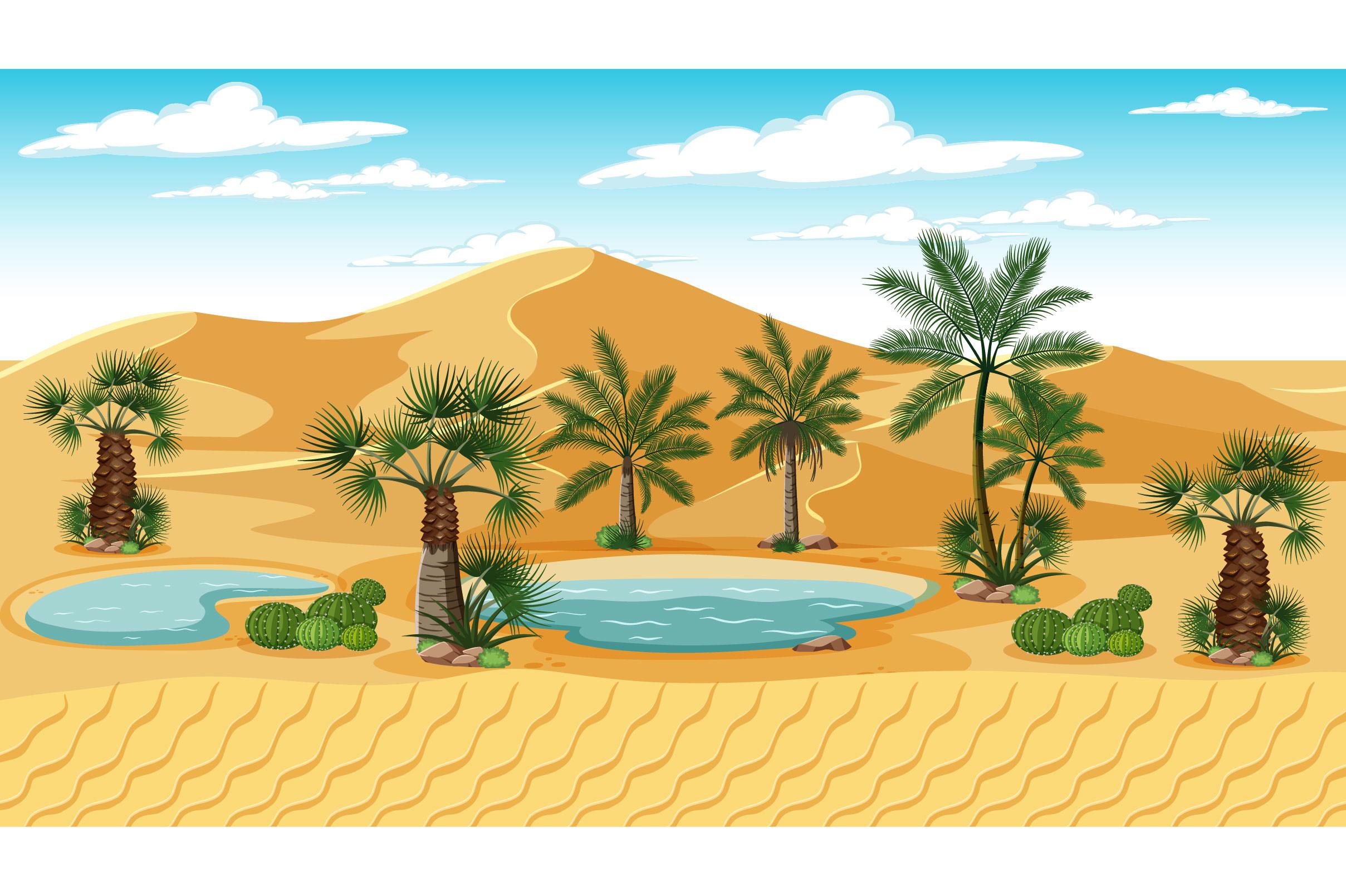 Desert-forest-landscape-day-time-scene-w