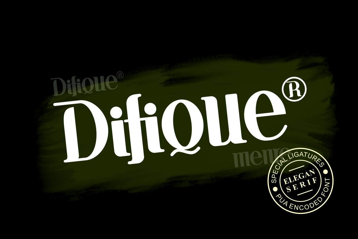 Difique Menre Font