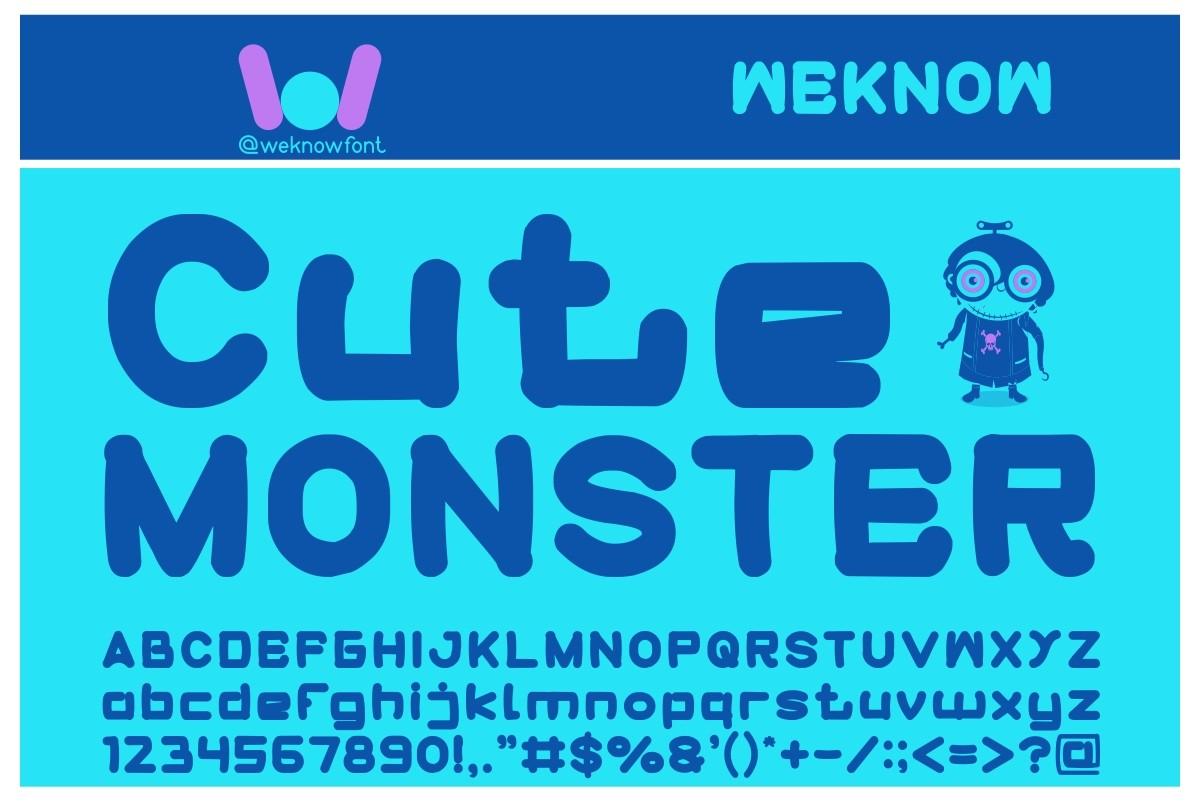 Cute Monster Font