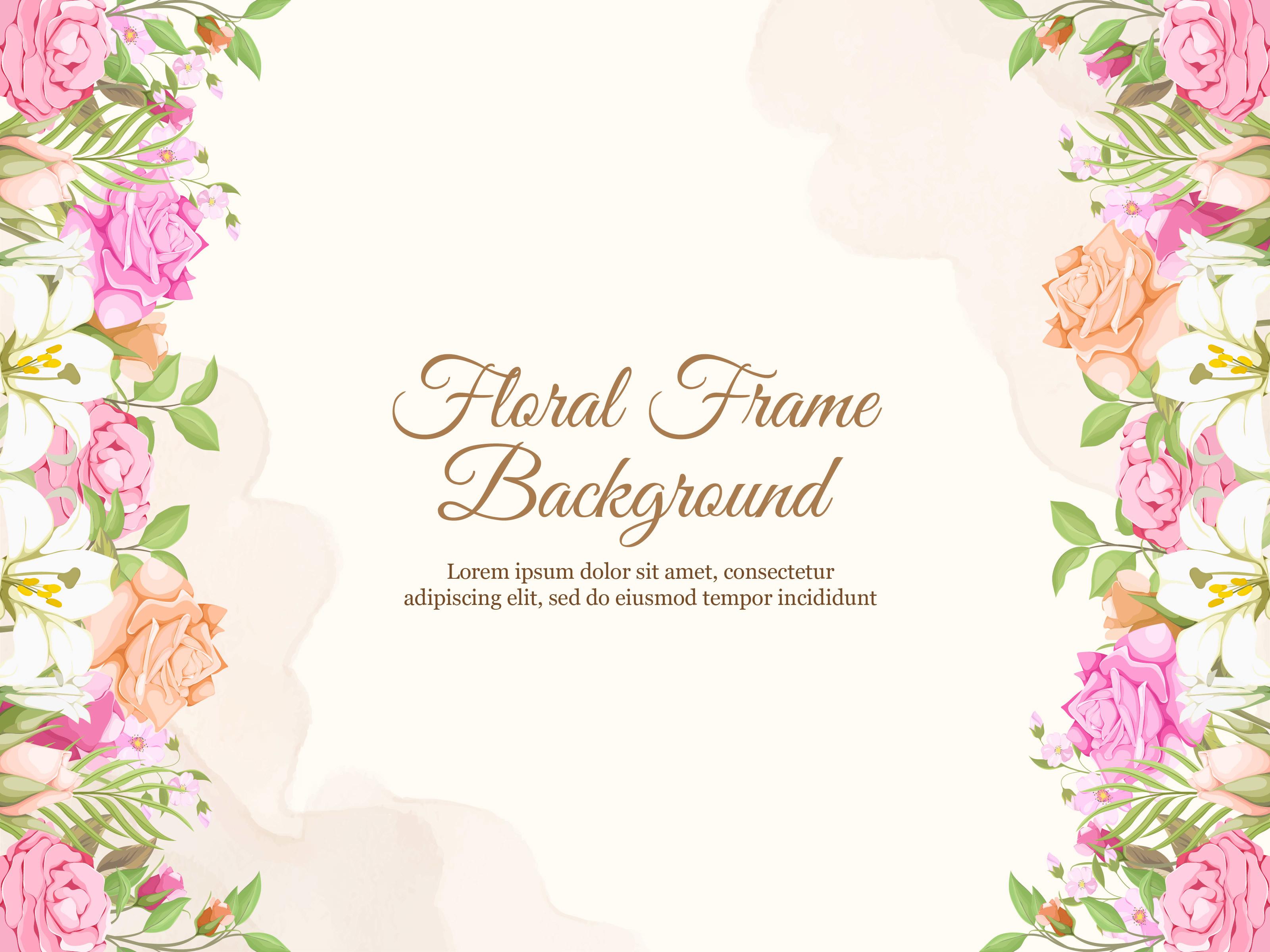 Wedding Banner Background Floral Design