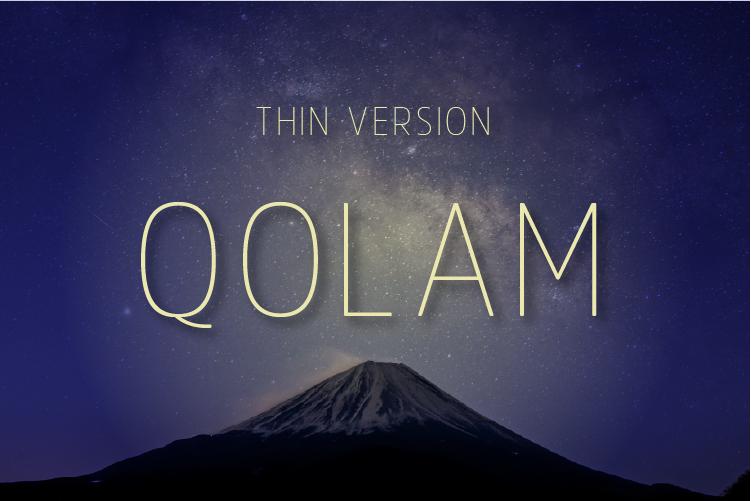 Qolam Thin Font