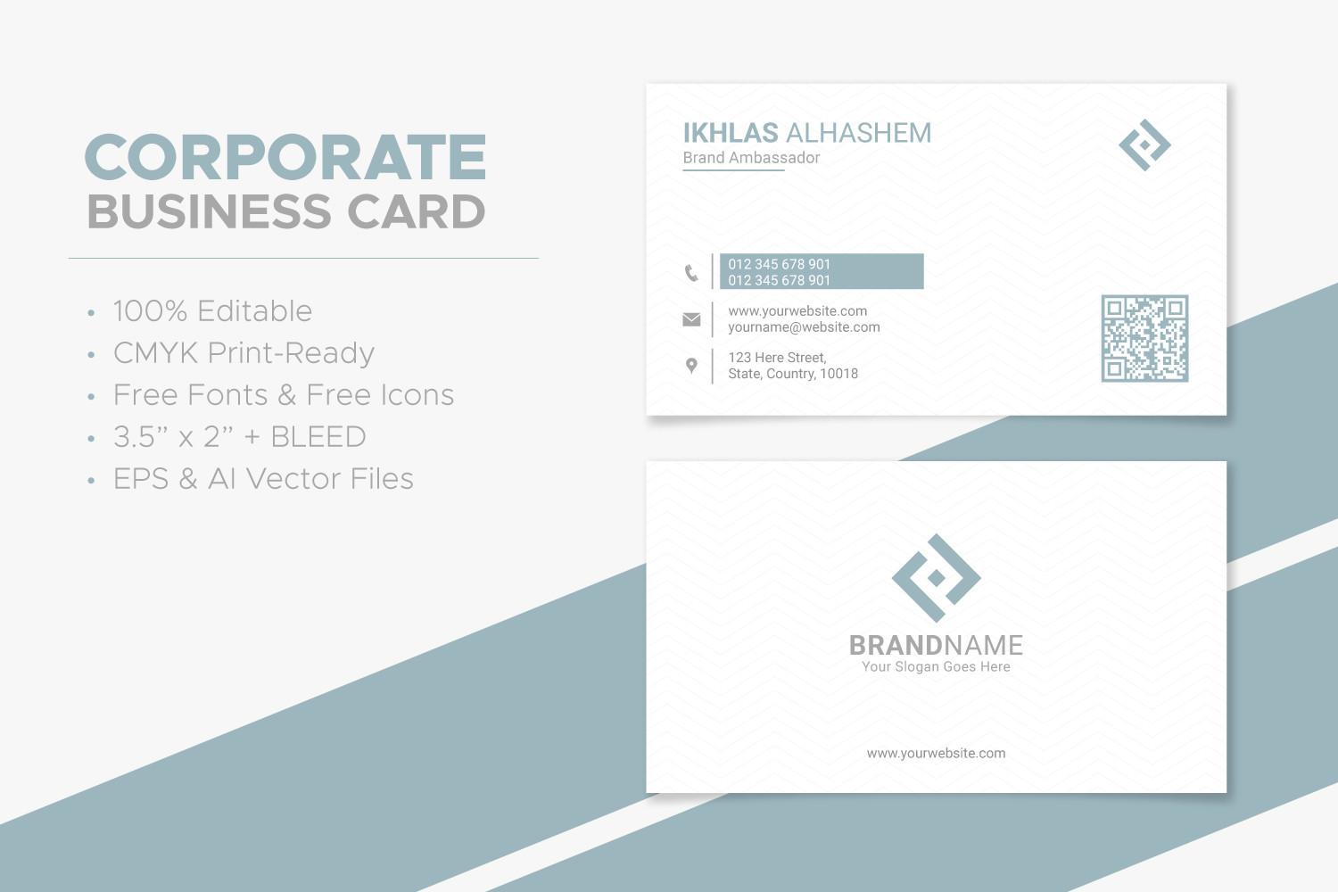 Clean Corporate Business Card Template