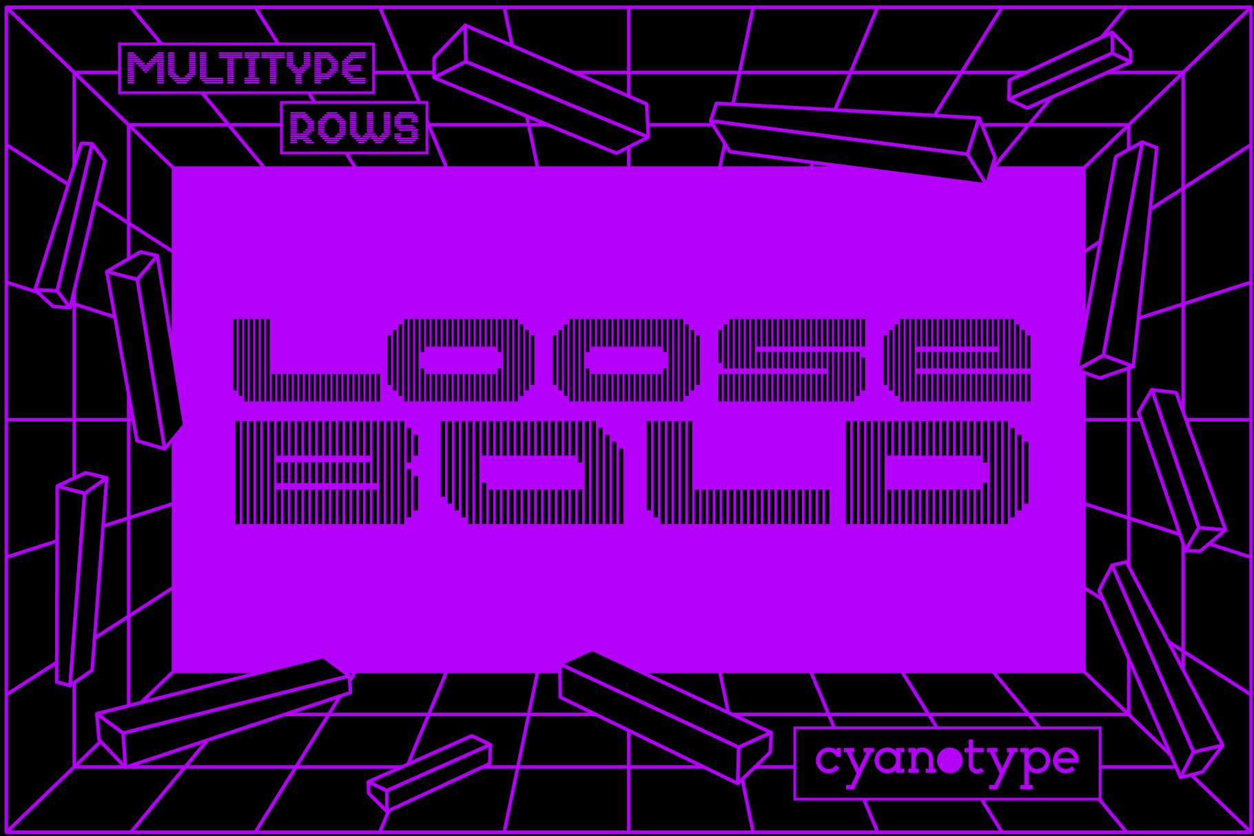 MultiType Lines Loose Bold Font